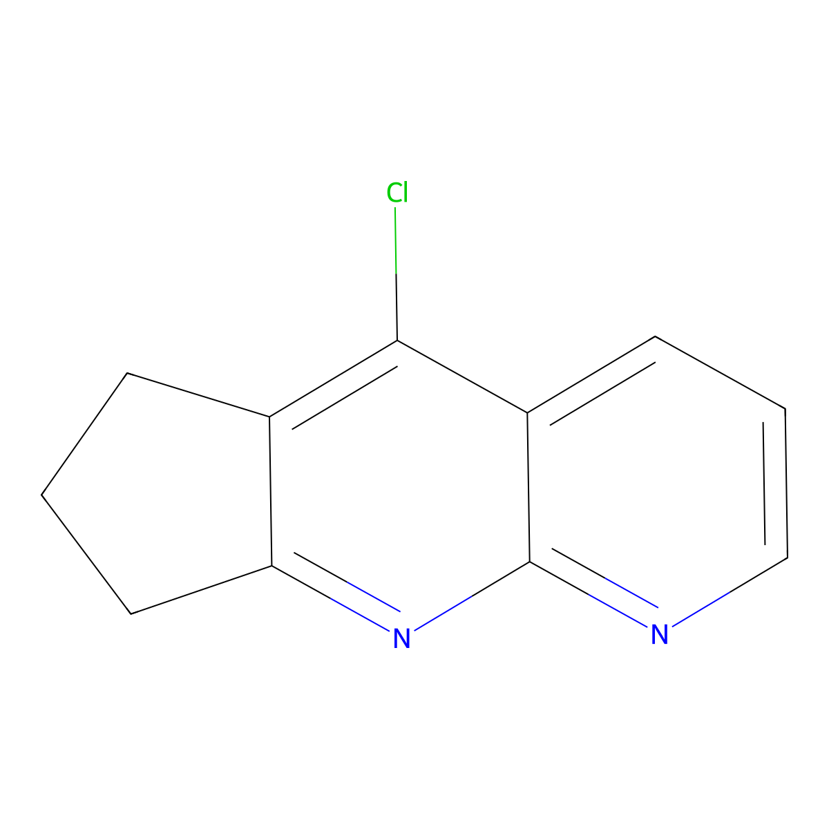 5-chloro-7,8-dihydro-6H-cyclopenta[b][1,8]naphthyridine molecular structure, CAS 267220-21-3