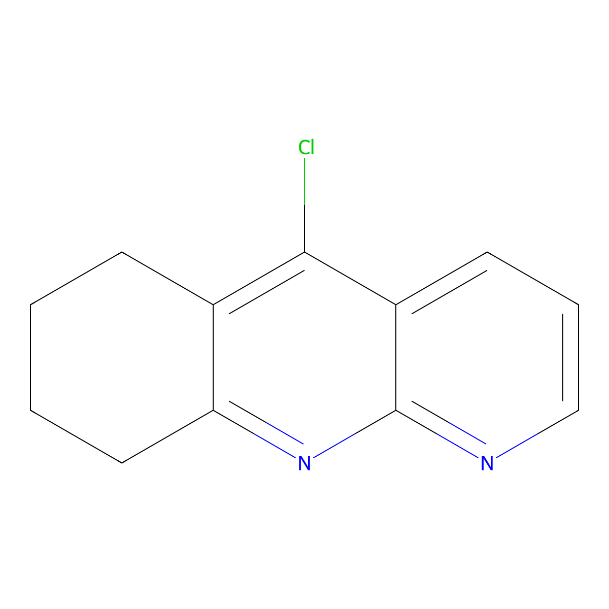 5-Chloro-6,7,8,9-tetrahydrobenzo[b][1,8]naphthyridine molecular structure, CAS 267220-23-5