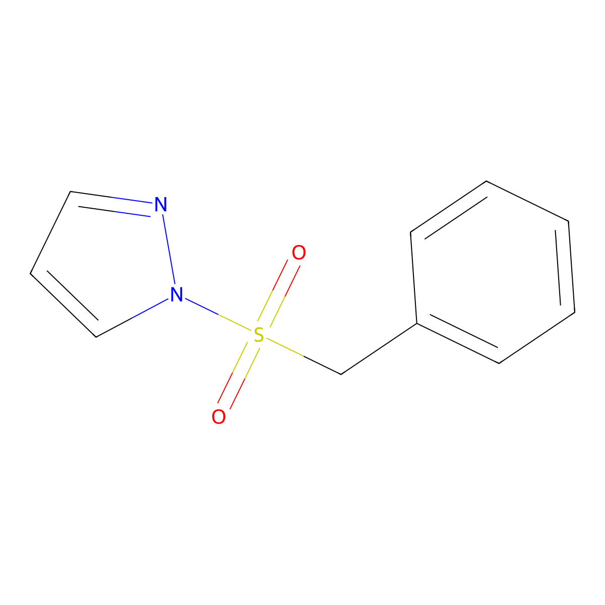 1-(benzylsulfonyl)-1H-pyrazole molecular structure, CAS 267224-14-6
