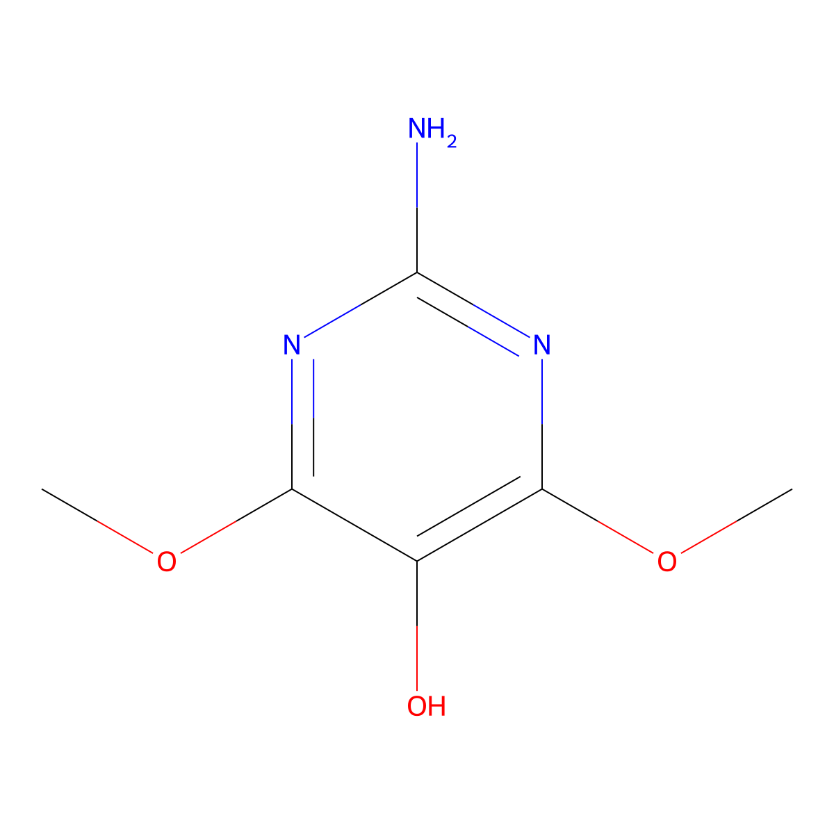 2-Amino-4,6-dimethoxypyrimidin-5-ol molecular structure, CAS 267224-18-0