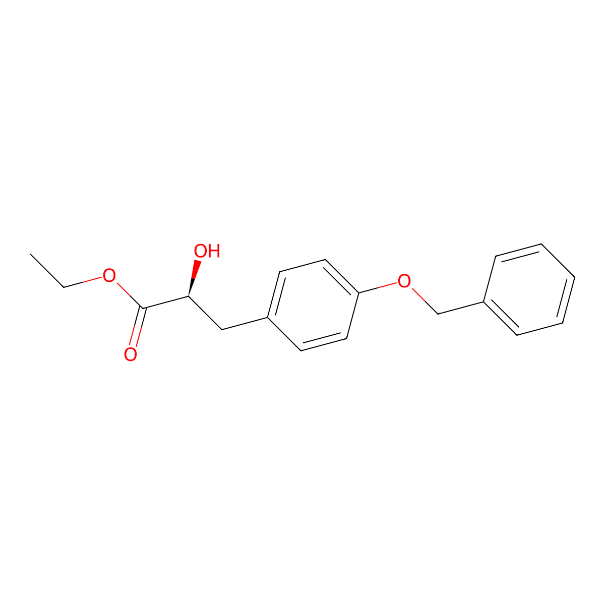 (S)-ethyl 3-(4-(benzyloxy)phenyl)-2-hydroxypropanoate molecular structure, CAS 267228-40-0