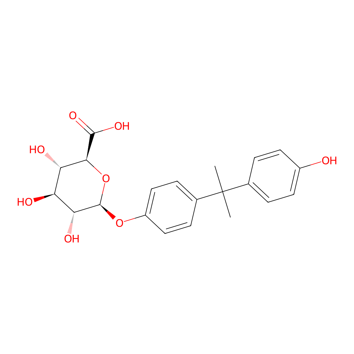 bisphenol A glucuronide molecular structure, CAS 267244-08-6