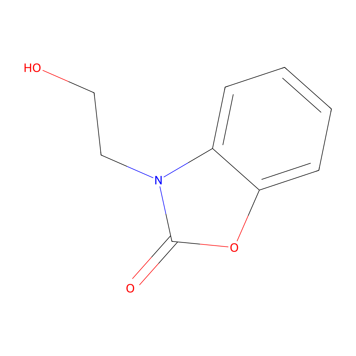 2-Benzoxazolinone, 3-(2-hydroxyethyl)- molecular structure, CAS 26726-75-0