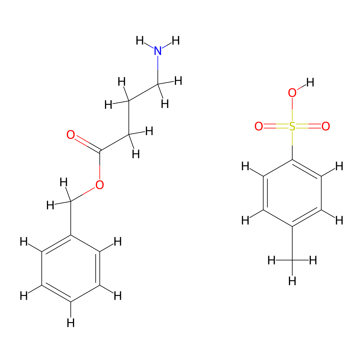 4-Methylbenzene-1-sulfonic acid; benzyl 4-aminobutanoate molecular structure, CAS 26727-22-0