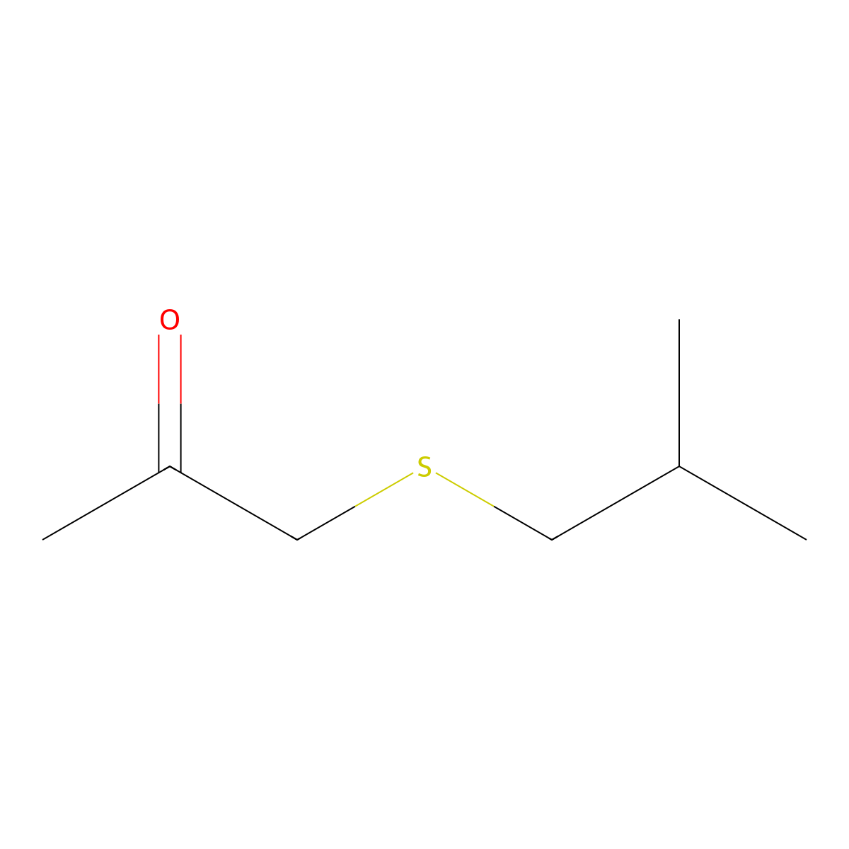 1-[(2-Methylpropyl)sulfanyl]propan-2-one molecular structure, CAS 26728-61-0