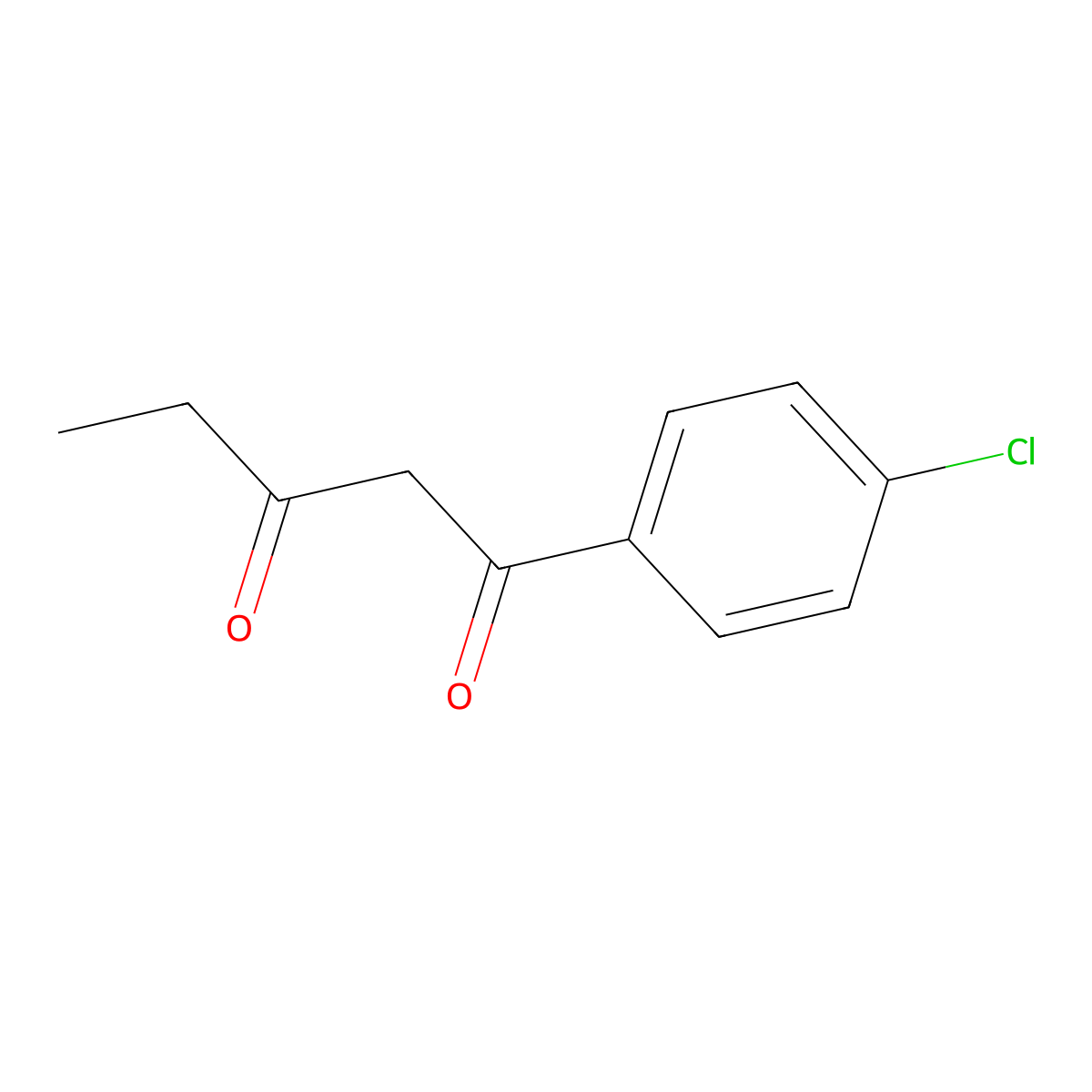 1-(4-Chlorophenyl)pentane-1,3-dione molecular structure, CAS 26732-06-9