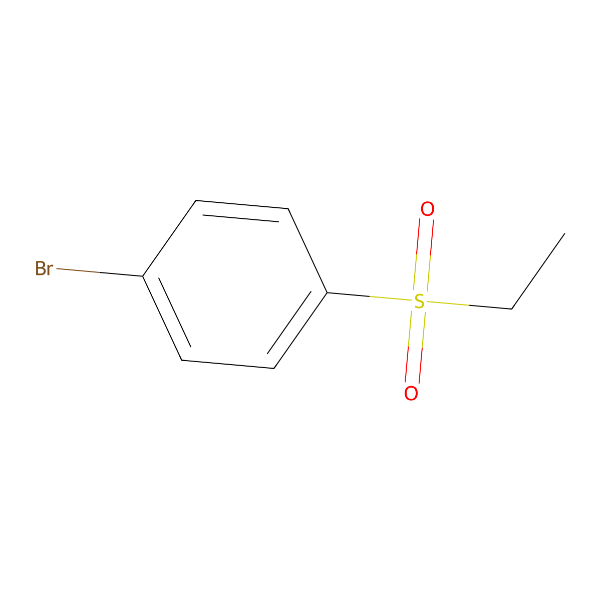 1-Bromo-4-(ethanesulfonyl)benzene molecular structure, CAS 26732-20-7