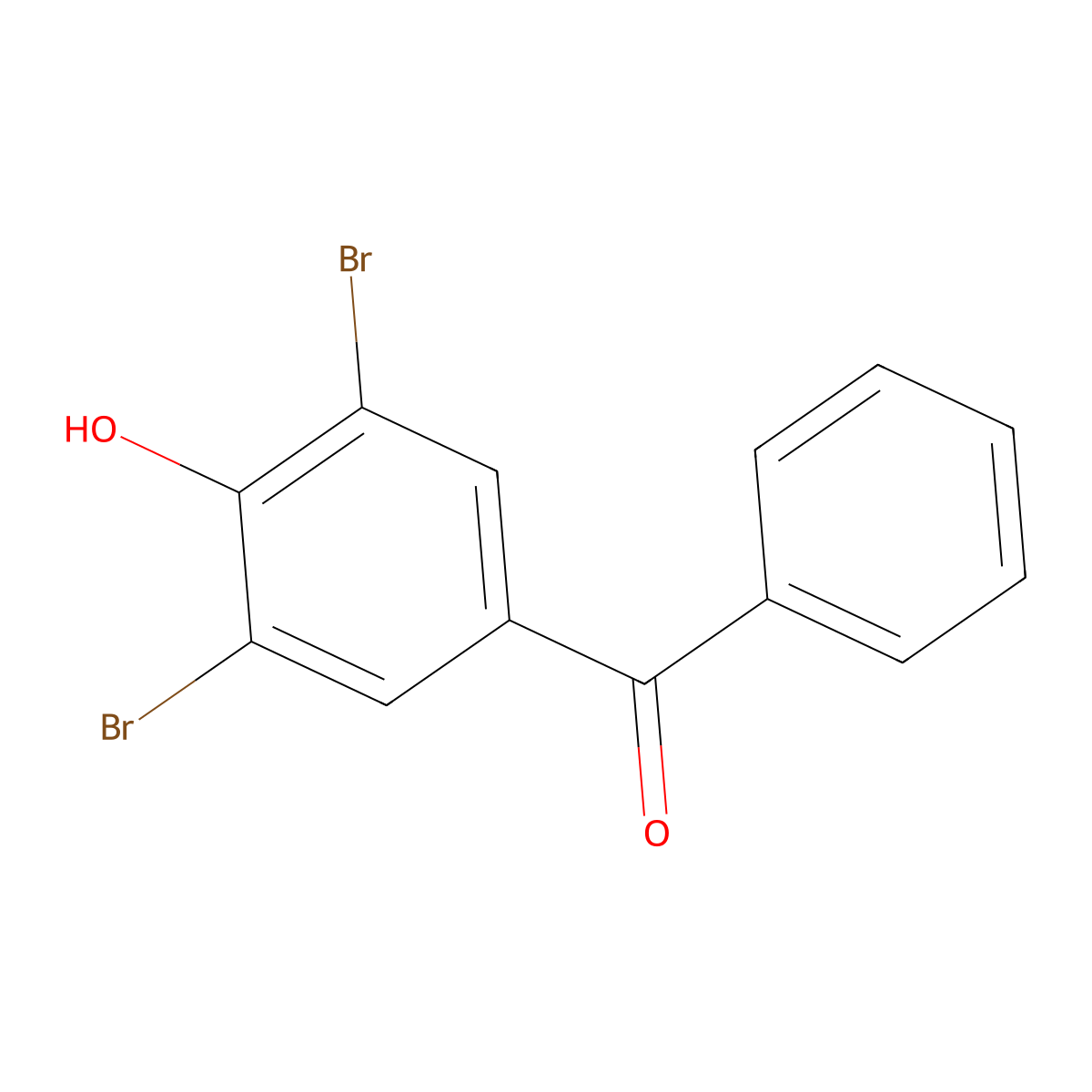 4-Benzoyl-2,6-dibromophenol molecular structure, CAS 26733-16-4
