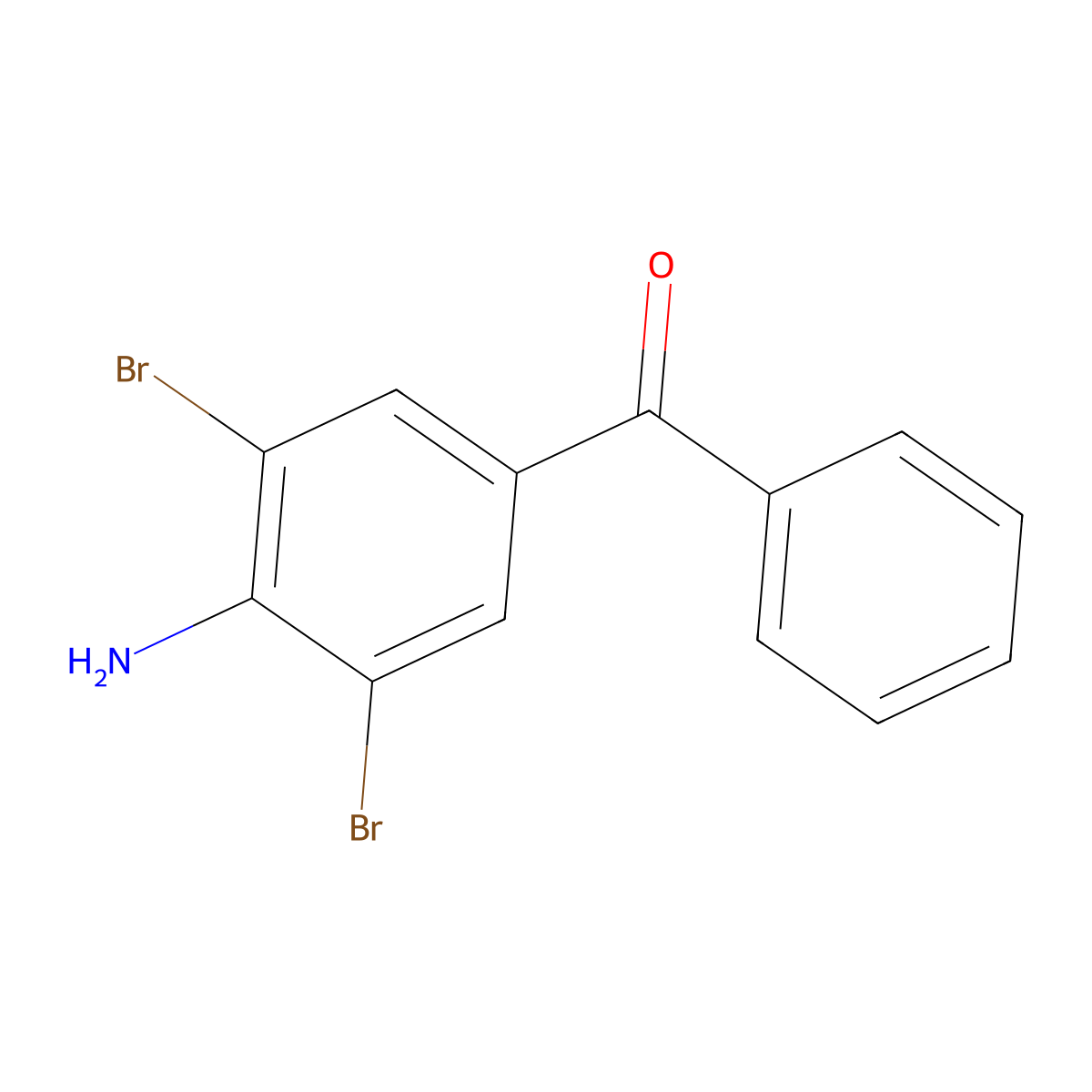 (4-Amino-3,5-dibromophenyl)(phenyl)methanone molecular structure, CAS 26733-18-6