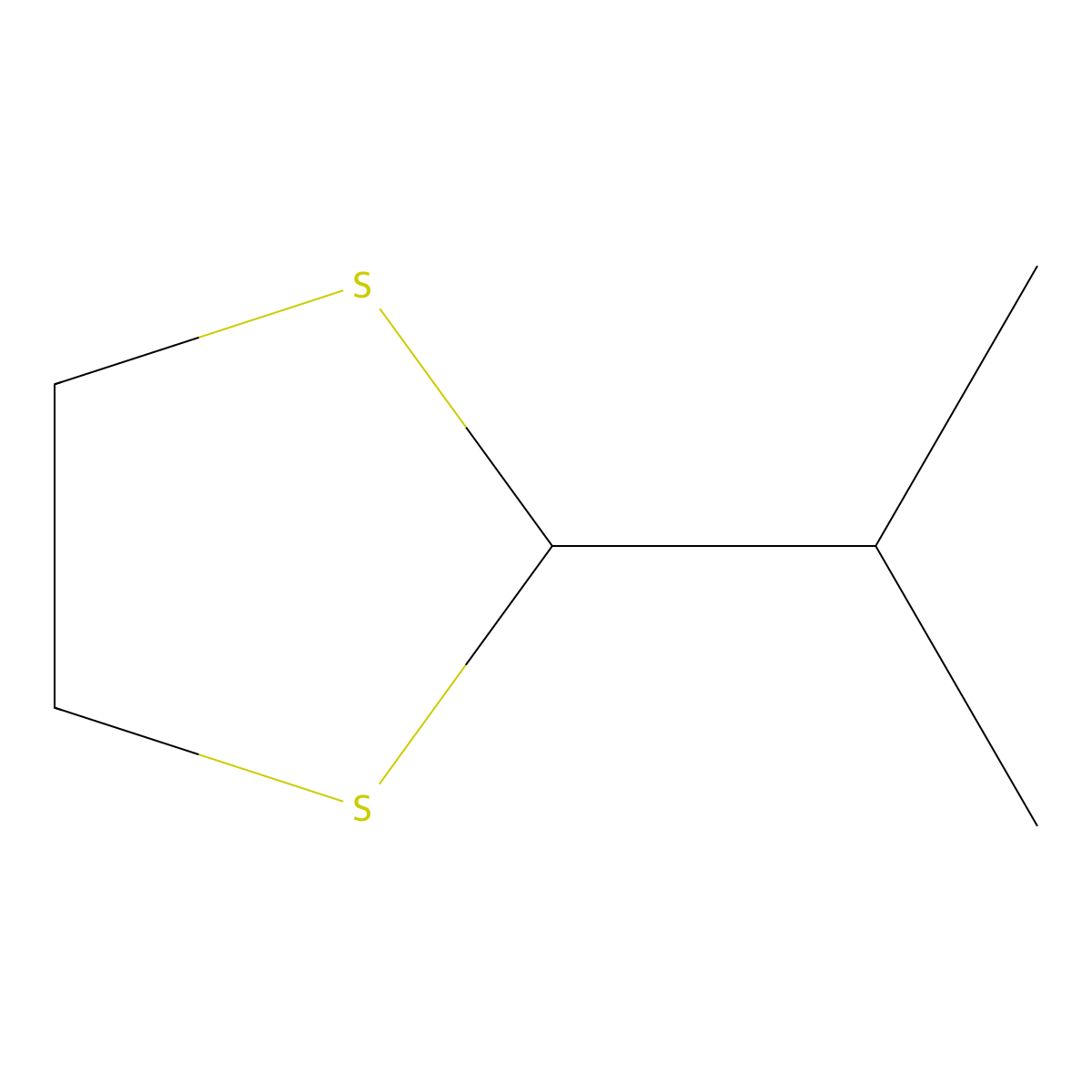 2-Isopropyl-1,3-dithiolane molecular structure, CAS 26733-24-4