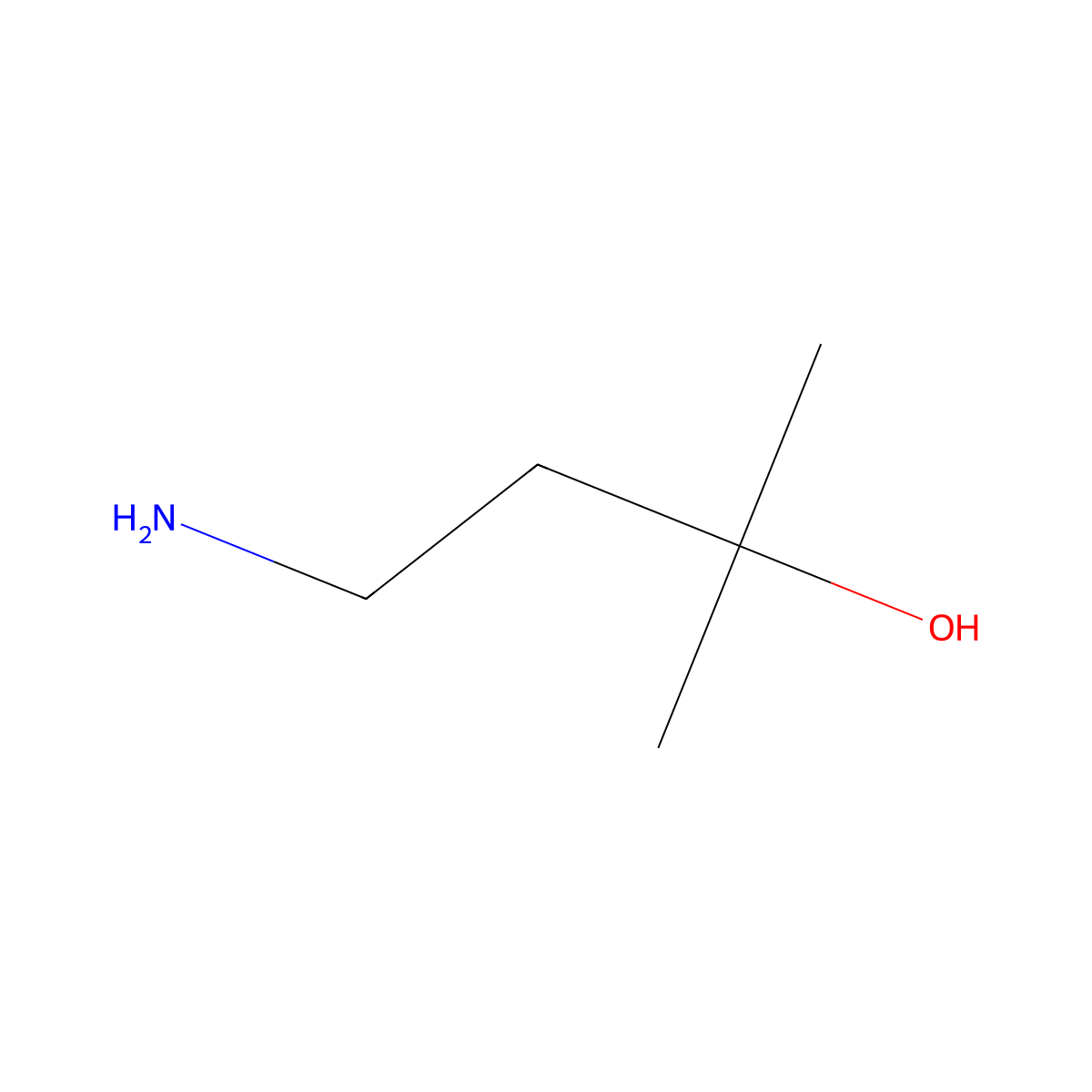 4-Amino-2-methylbutan-2-ol molecular structure, CAS 26734-08-7