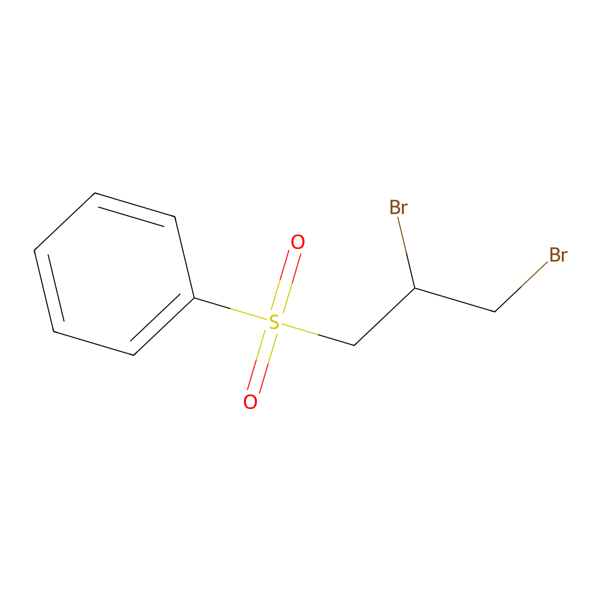 (2,3-Dibromopropanesulfonyl)benzene molecular structure, CAS 2674-25-1