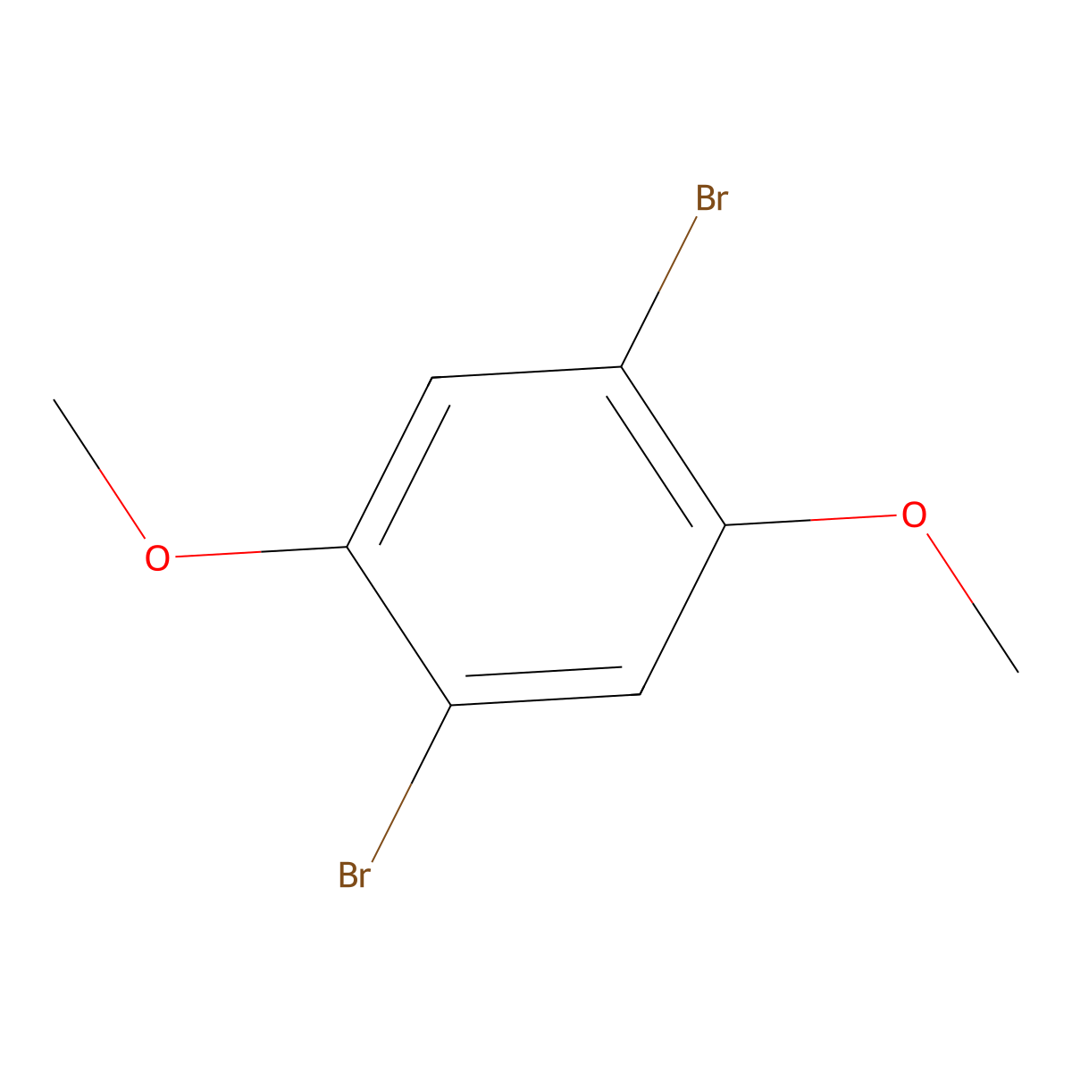 1,4-Dibromo-2,5-dimethoxybenzene molecular structure, CAS 2674-34-2
