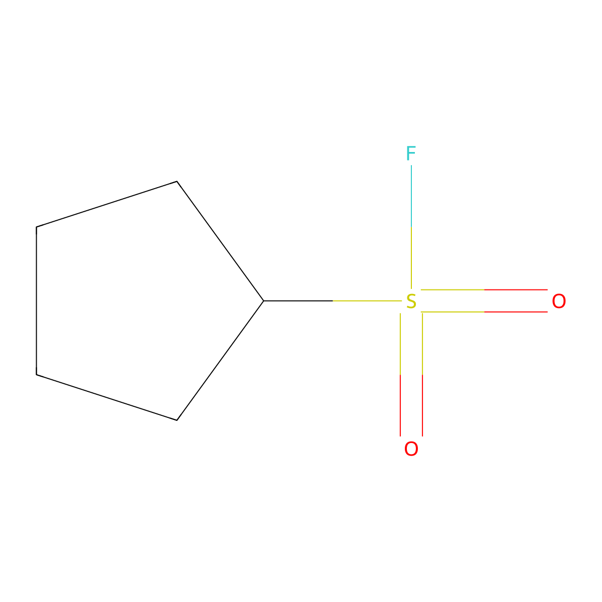 Cyclopentanesulfonyl fluoride molecular structure, CAS 2674-37-5