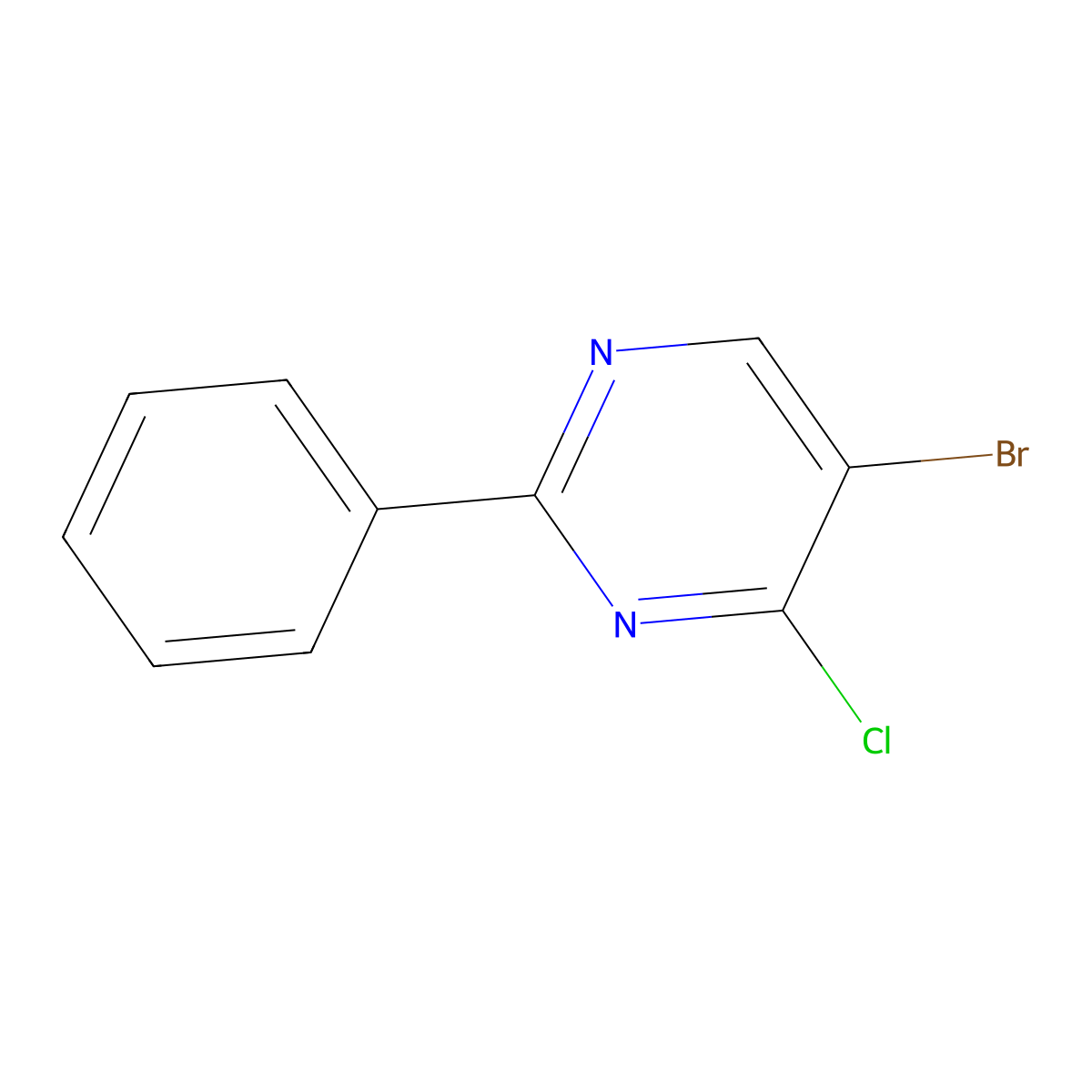 5-Bromo-4-chloro-2-phenylpyrimidine molecular structure, CAS 26740-70-5