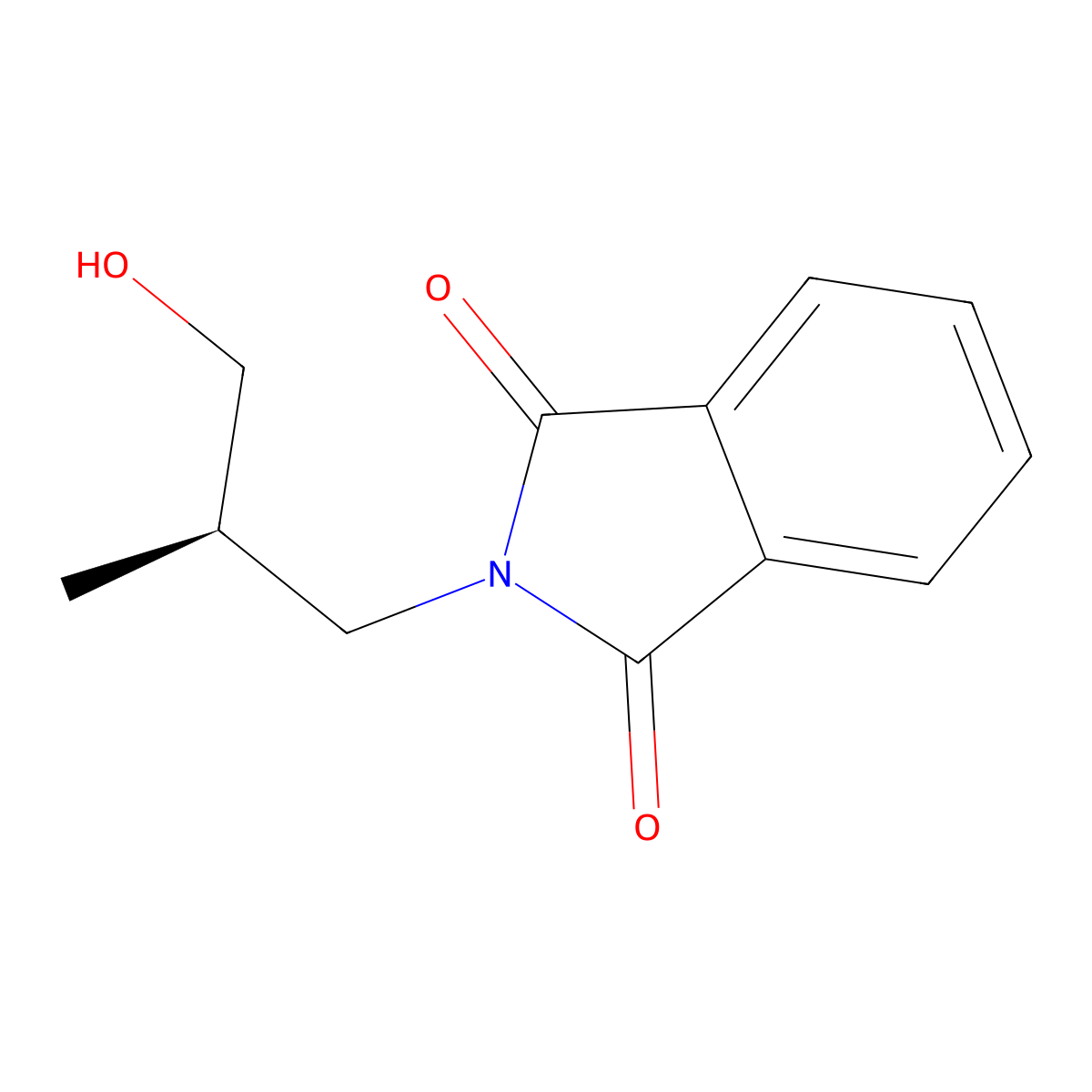 (R)-2-(3-Hydroxy-2-methylpropyl)isoindoline-1,3-dione molecular structure, CAS 267402-35-7