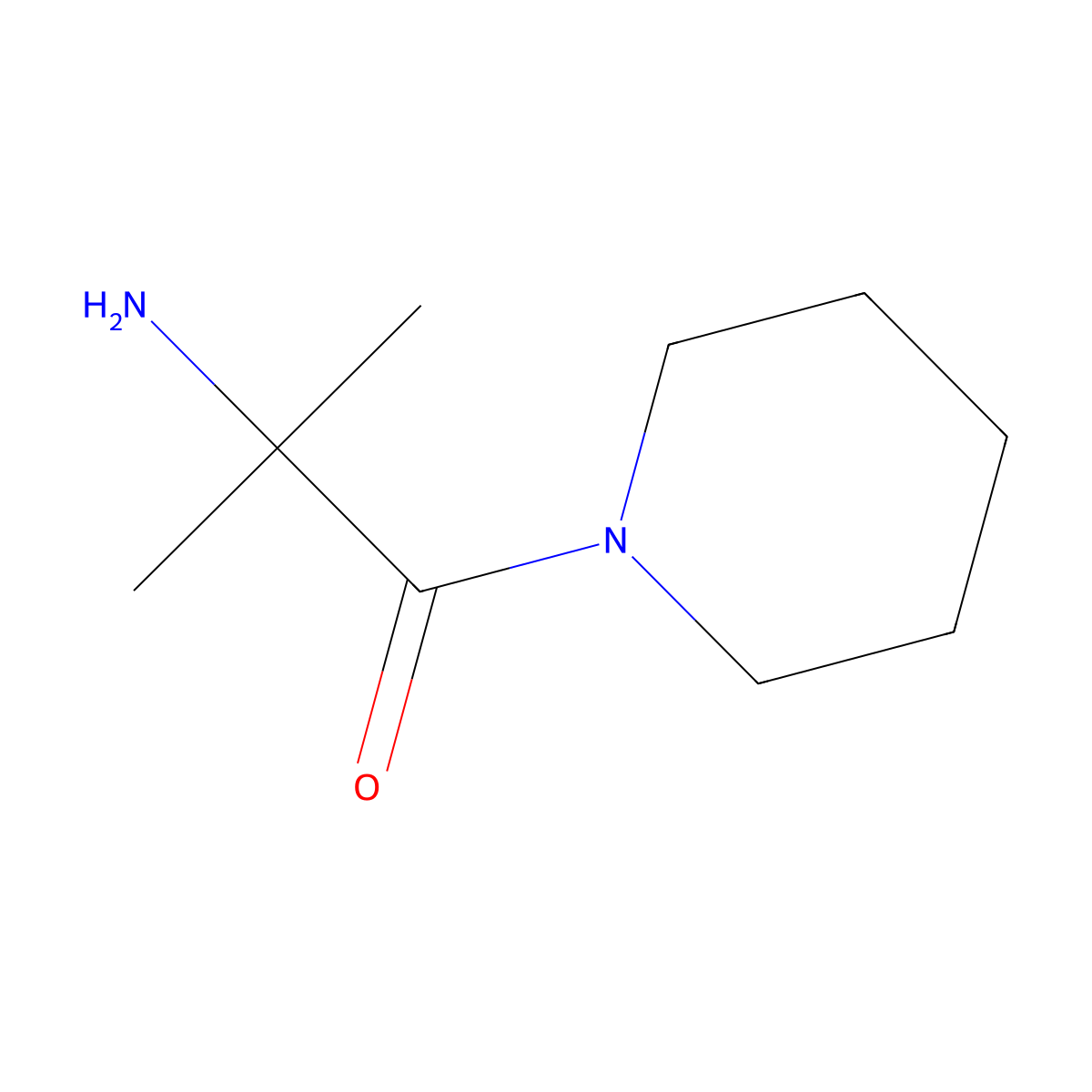 (1,1-Dimethyl-2-oxo-2-piperidin-1-ylethyl)amine hydrochloride molecular structure, CAS 267406-38-2