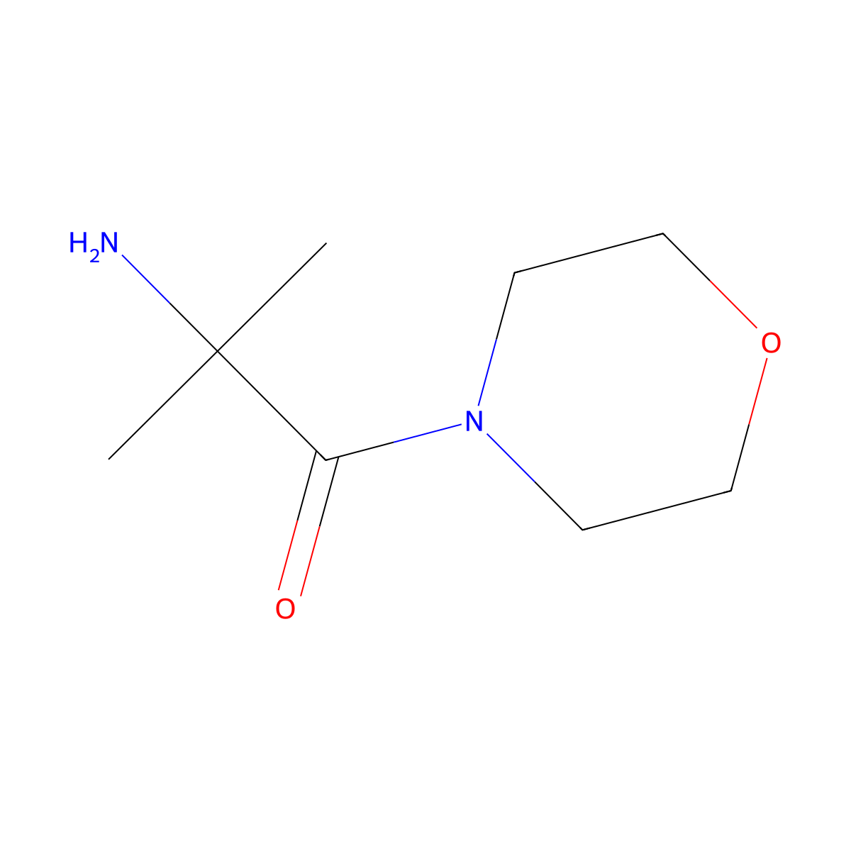2-Methyl-1-morpholin-4-yl-1-oxopropan-2-amine hydrochloride molecular structure, CAS 267406-40-6