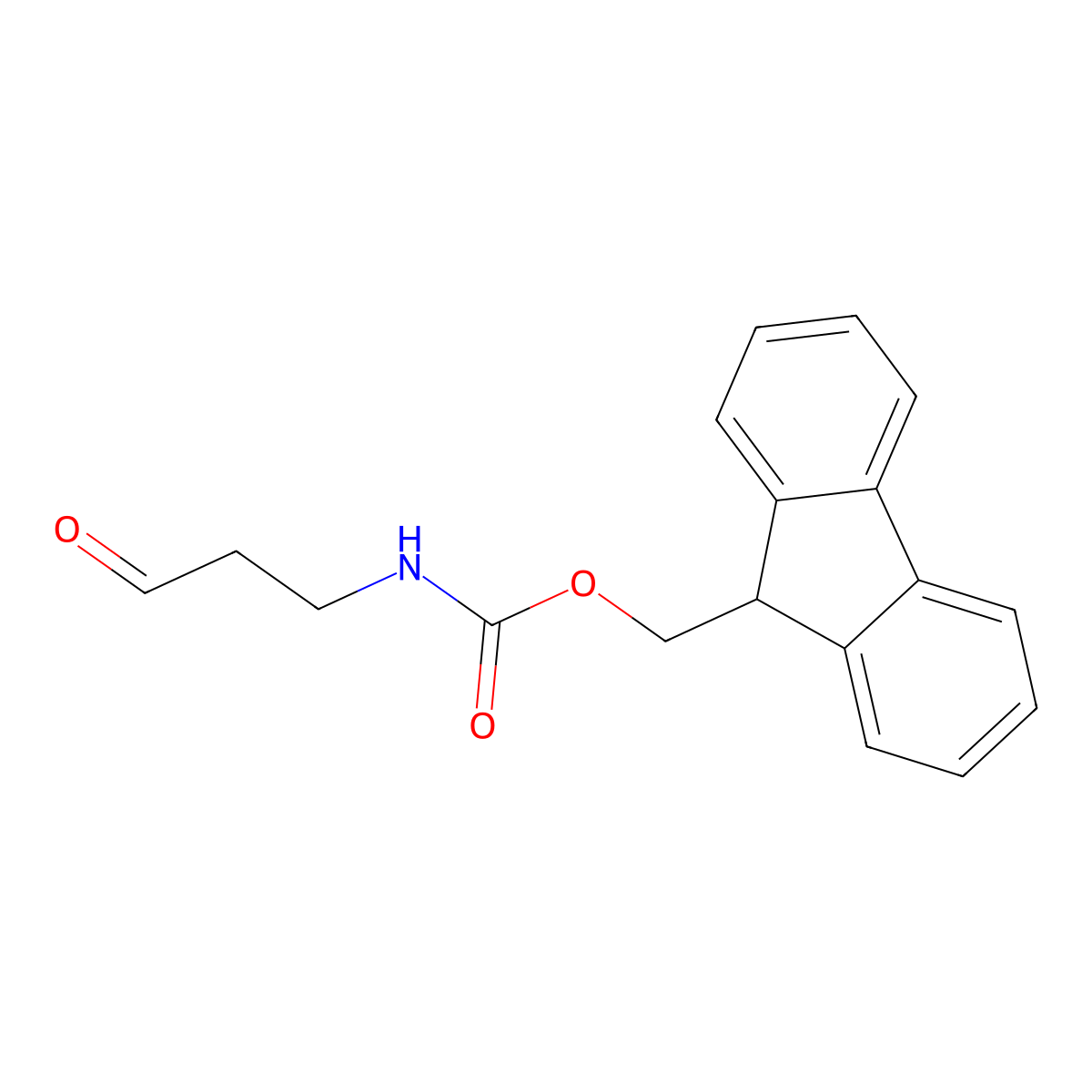 Carbamic acid, (3-oxopropyl)-, 9H-fluoren-9-ylmethyl ester molecular structure, CAS 267410-86-6
