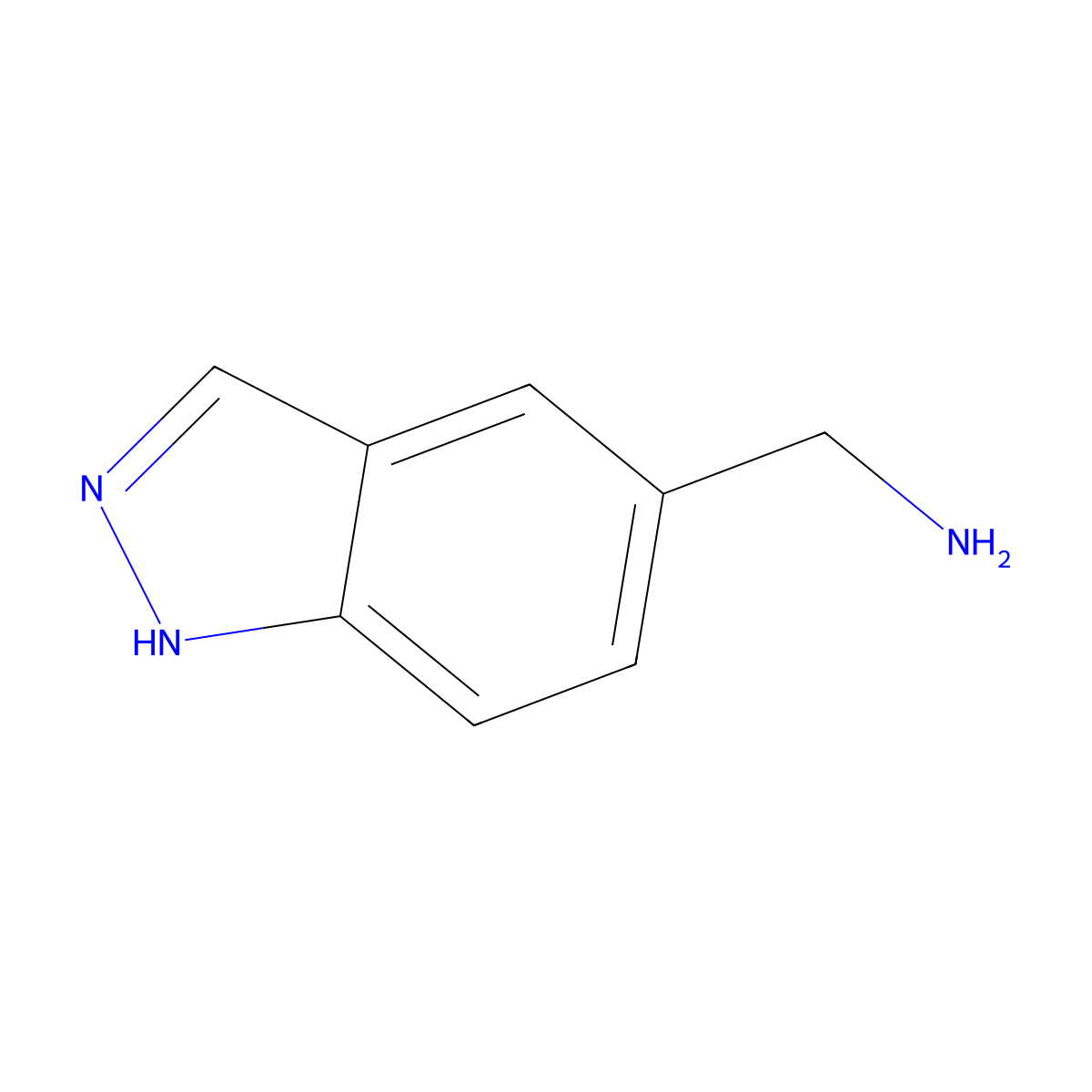 5-(Aminomethyl)-1H-indazole molecular structure, CAS 267413-25-2