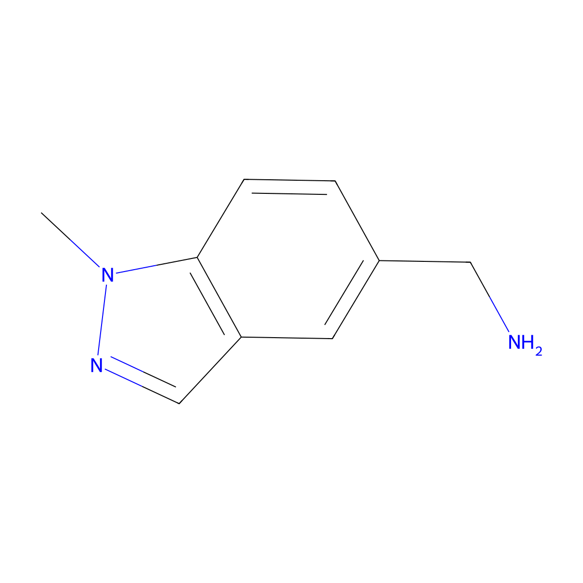5-(Aminomethyl)-1-methyl-1H-indazole molecular structure, CAS 267413-27-4