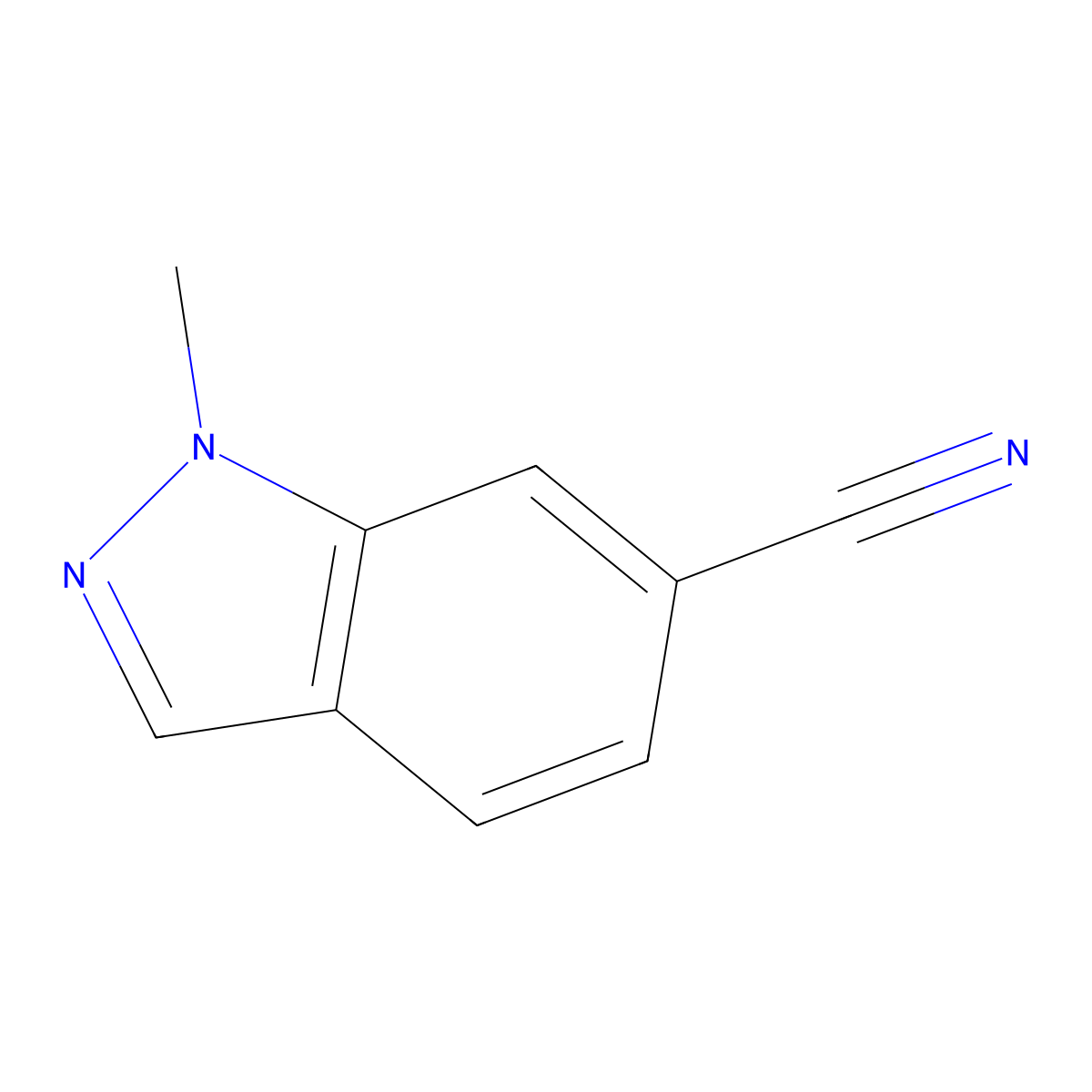 1-methyl-1H-indazole-6-carbonitrile molecular structure, CAS 267413-29-6