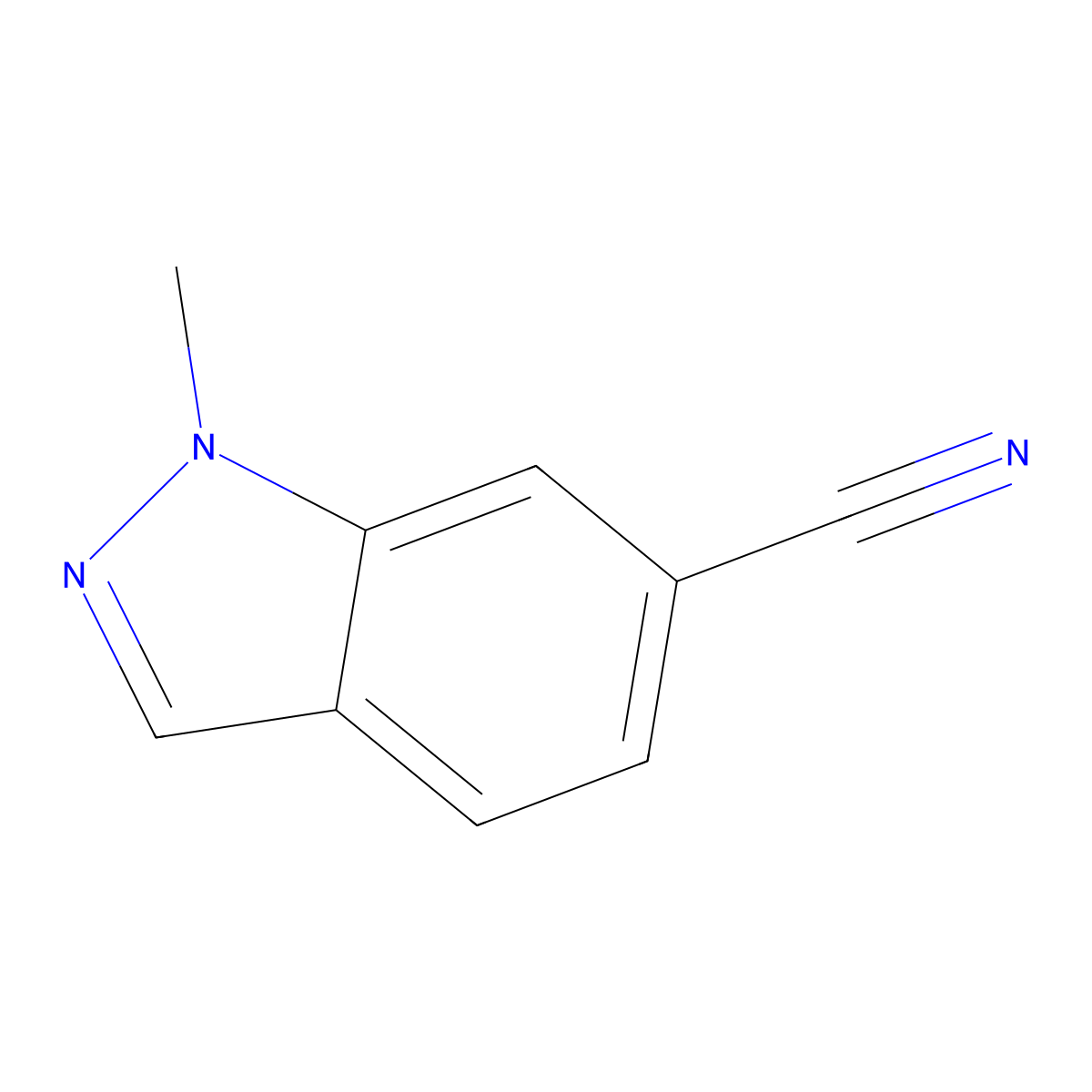 1-methyl-1H-indazole-6-carbonitrile molecular structure, CAS 267413-29-6