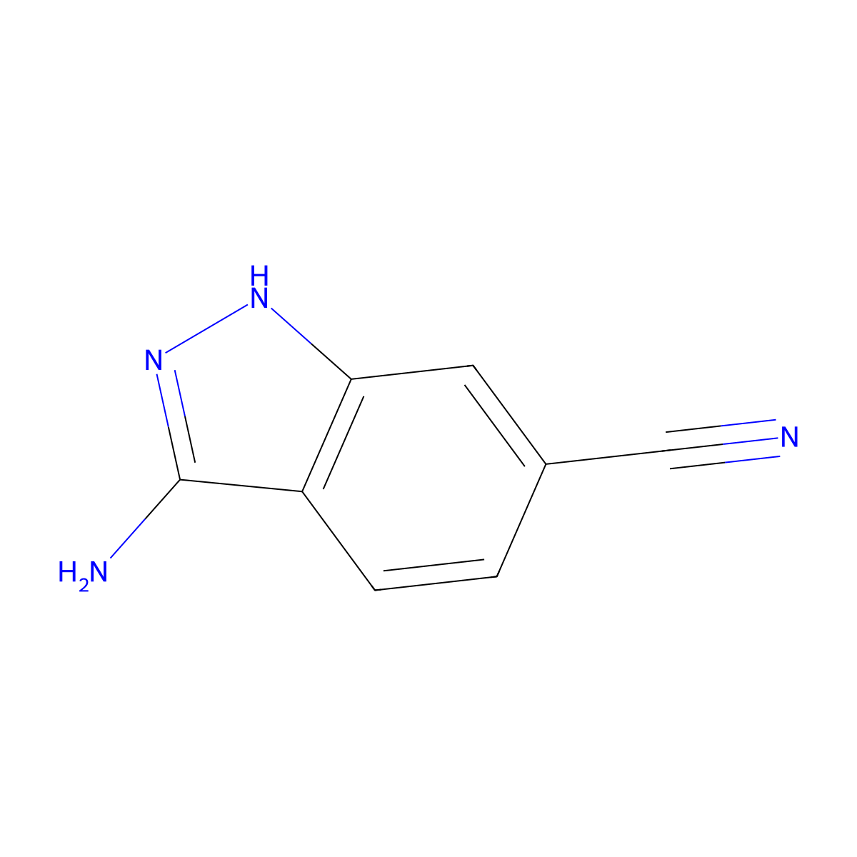 3-Amino-1H-indazole-6-carbonitrile molecular structure, CAS 267413-32-1