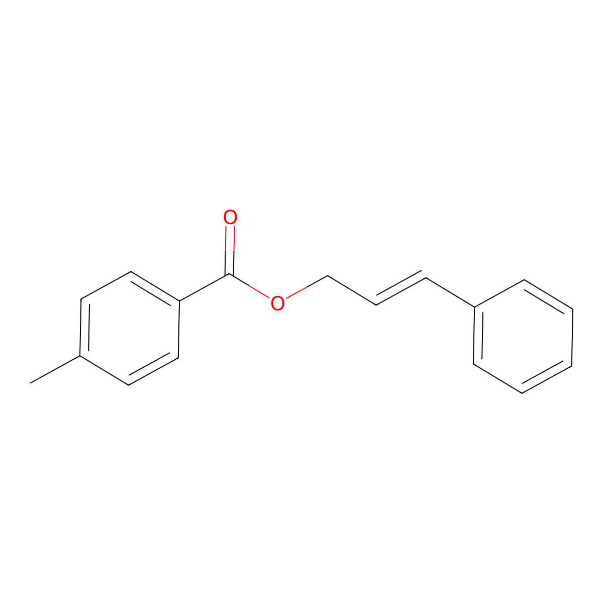3-Phenyl-2-propen-1-yl 4-methylbenzoate molecular structure, CAS 267413-34-3