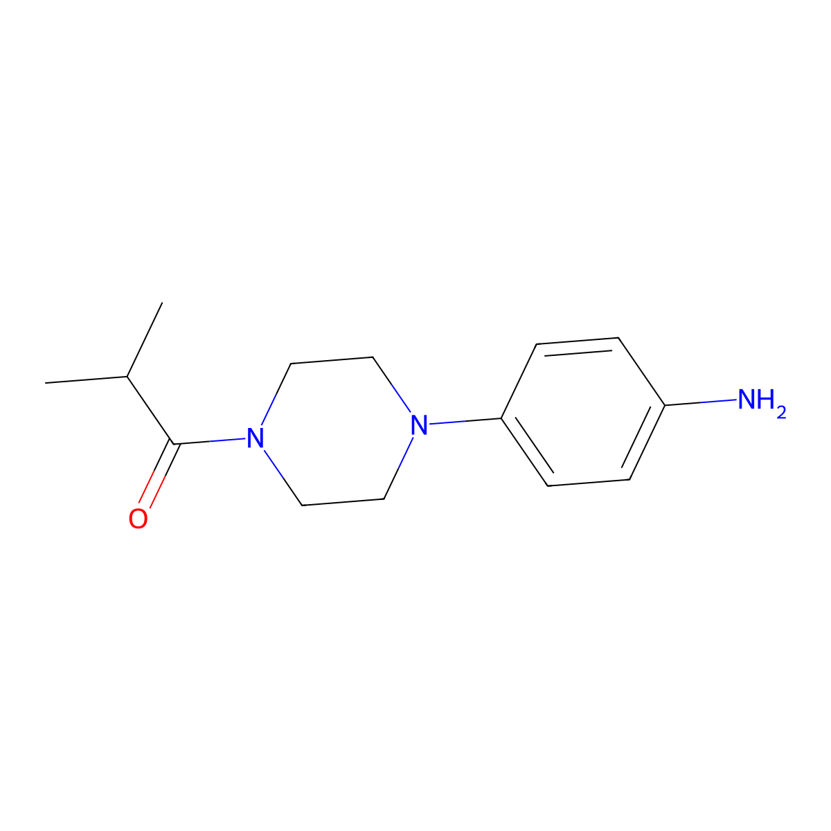 [4-(4-Isobutyrylpiperazin-1-yl)phenyl]amine molecular structure, CAS 267416-91-1