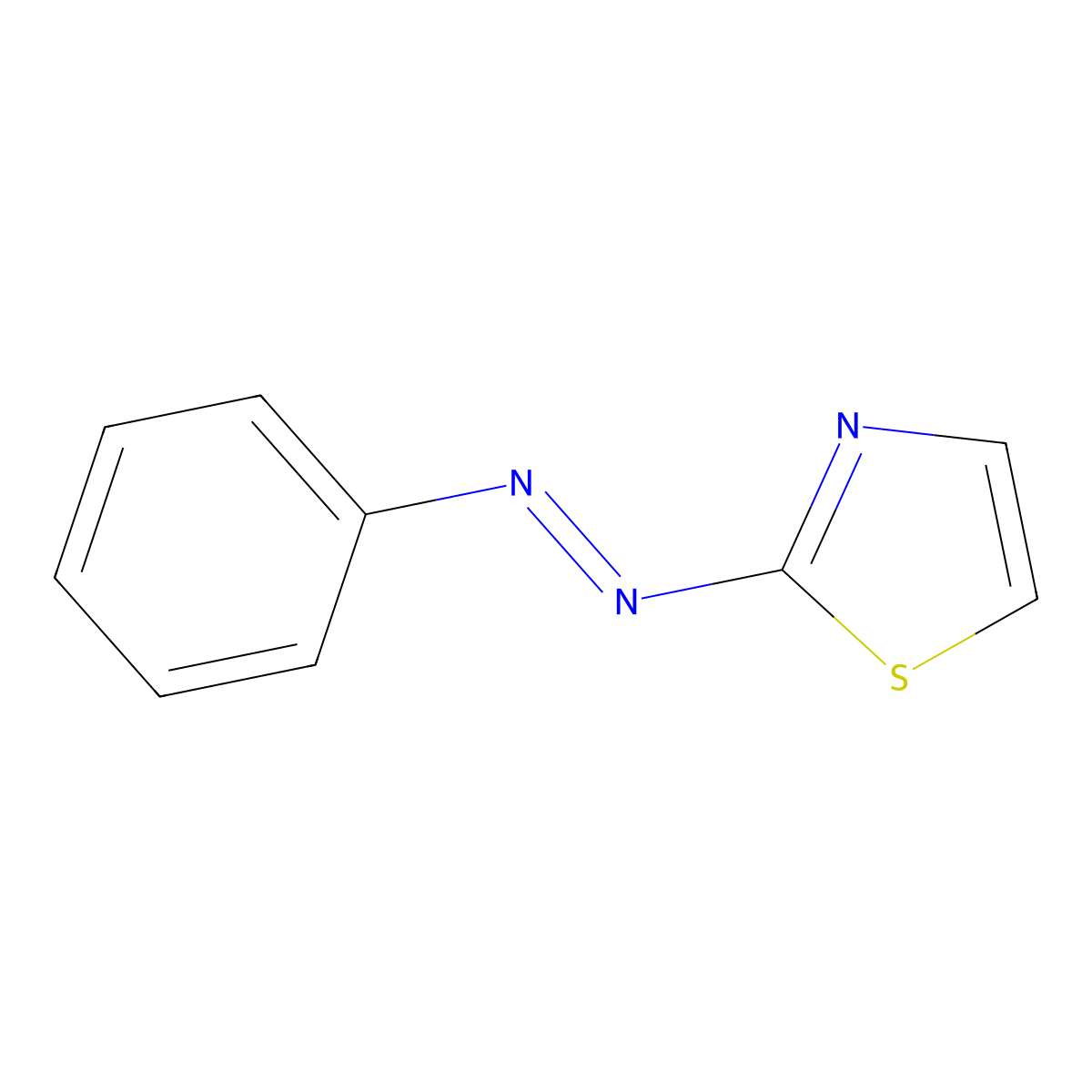 (E)-2-(Phenyldiazenyl)thiazole molecular structure, CAS 267417-49-2