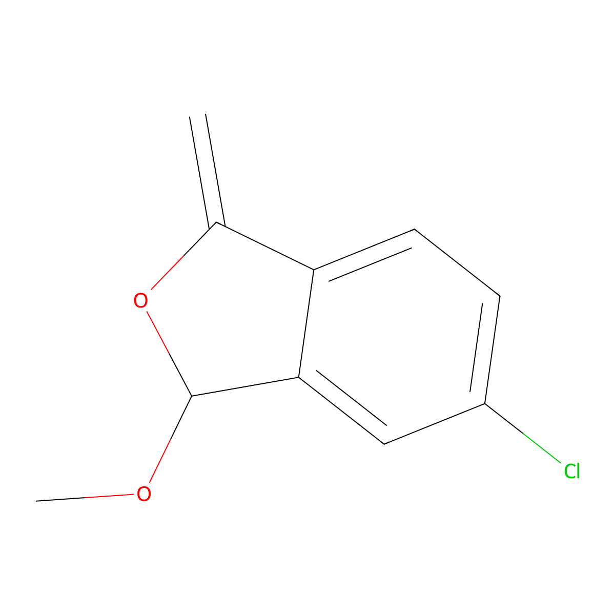 5-Chloro-3-methoxy-1-methylene-1,3-dihydroisobenzofuran molecular structure, CAS 2674215-38-2