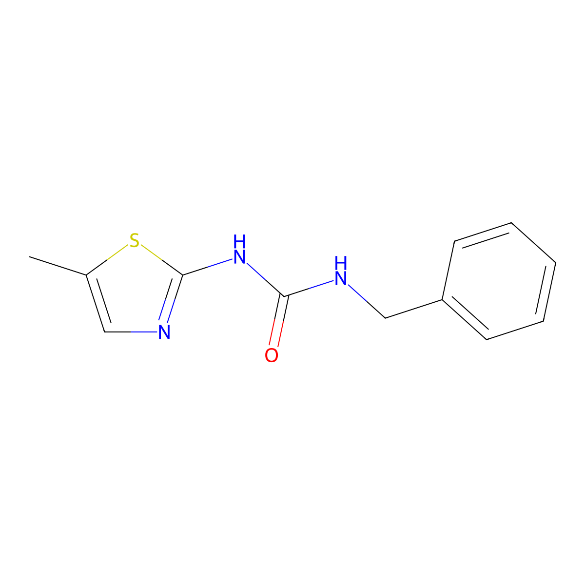 1-Benzyl-3-(5-methyl-1,3-thiazol-2-yl)urea molecular structure, CAS 267431-15-2