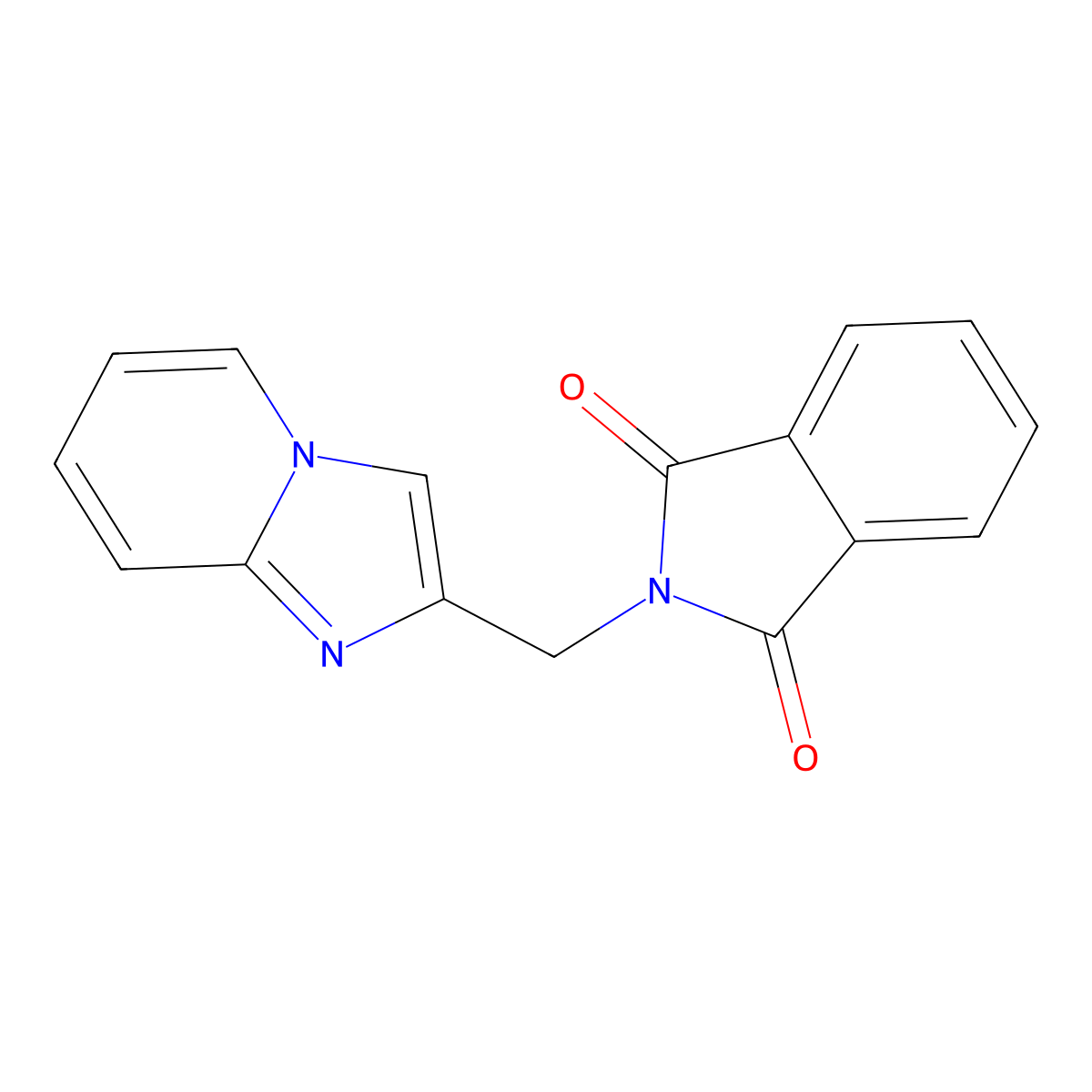 2-(imidazo[1,2-a]pyridin-2-ylmethyl)-1H-isoindole-1,3(2H)-dione molecular structure, CAS 267431-29-8