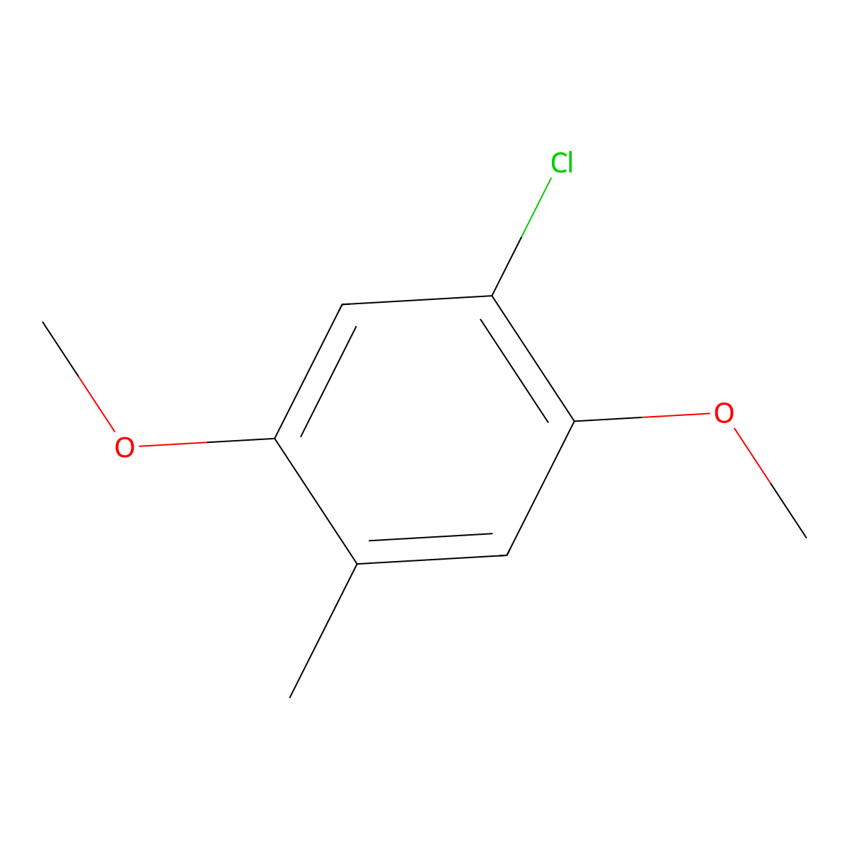 1-Chloro-2,5-dimethoxy-4-methylbenzene molecular structure, CAS 2675-78-7