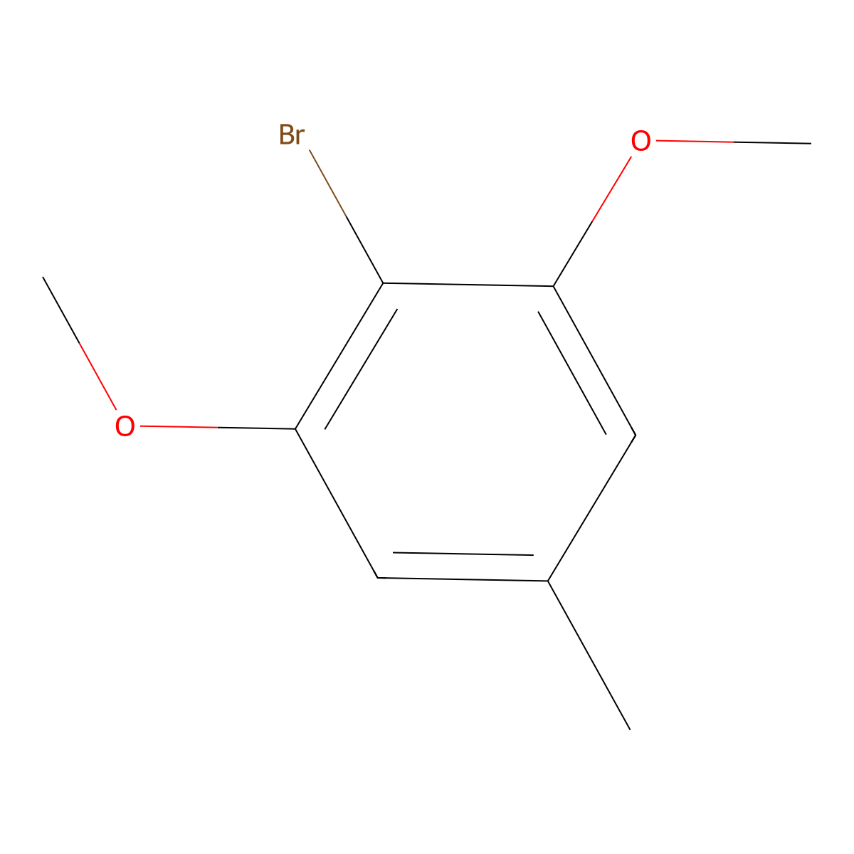 2-Bromo-1,3-dimethoxy-5-methylbenzene molecular structure, CAS 2675-82-3