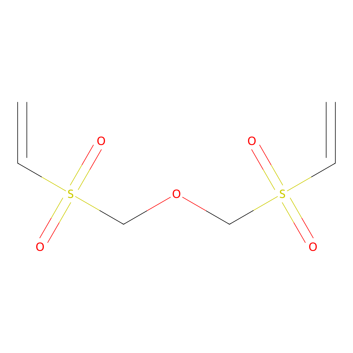Ethene, 1,1'-[oxybis(methylenesulfonyl)]bis- molecular structure, CAS 26750-50-5