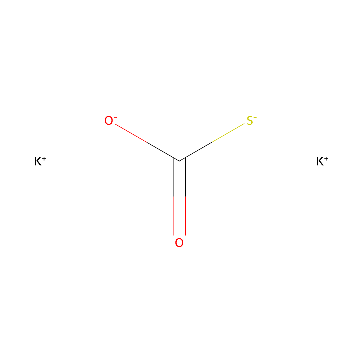 Potassium thiocarbonate molecular structure, CAS 26750-66-3