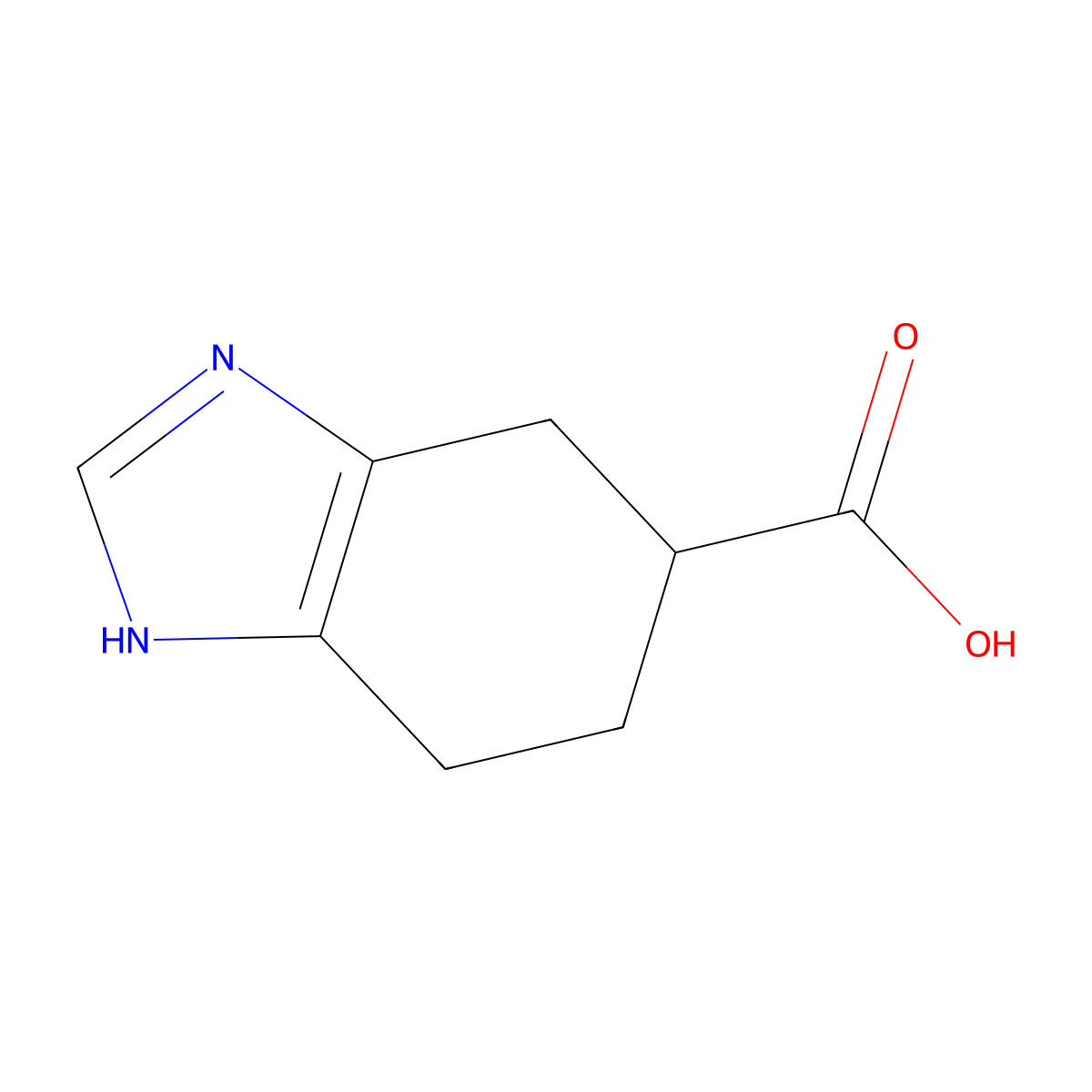 4,5,6,7-Tetrahydro-1H-benzoimidazole-5-carboxylic acid molecular structure, CAS 26751-24-6