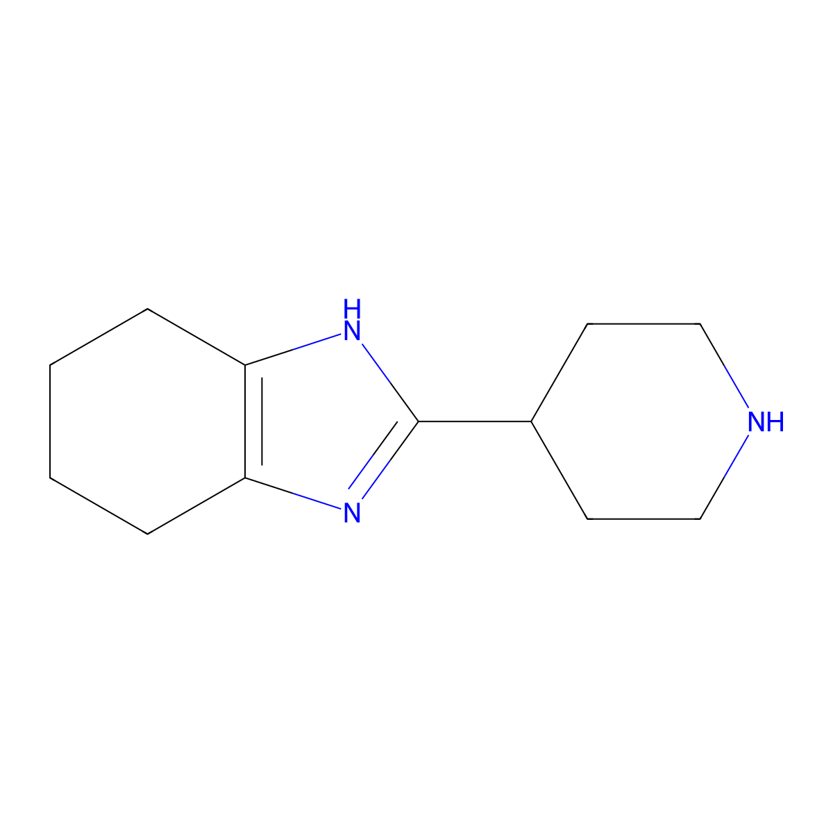 2-(Piperidin-4-YL)-4,5,6,7-tetrahydro-1H-1,3-benzodiazole molecular structure, CAS 26751-34-8