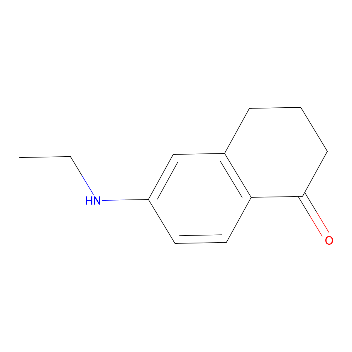 6-(ethylamino)-3,4-dihydronaphthalen-1(2H)-one molecular structure, CAS 26751-56-4