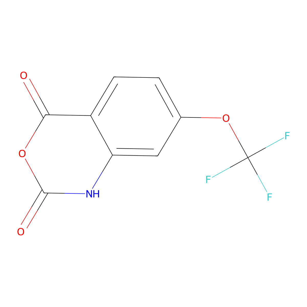 7-(trifluoromethoxy)-2,4-dihydro-1H-3,1-benzoxazine-2,4-dione molecular structure, CAS 2675360-27-5