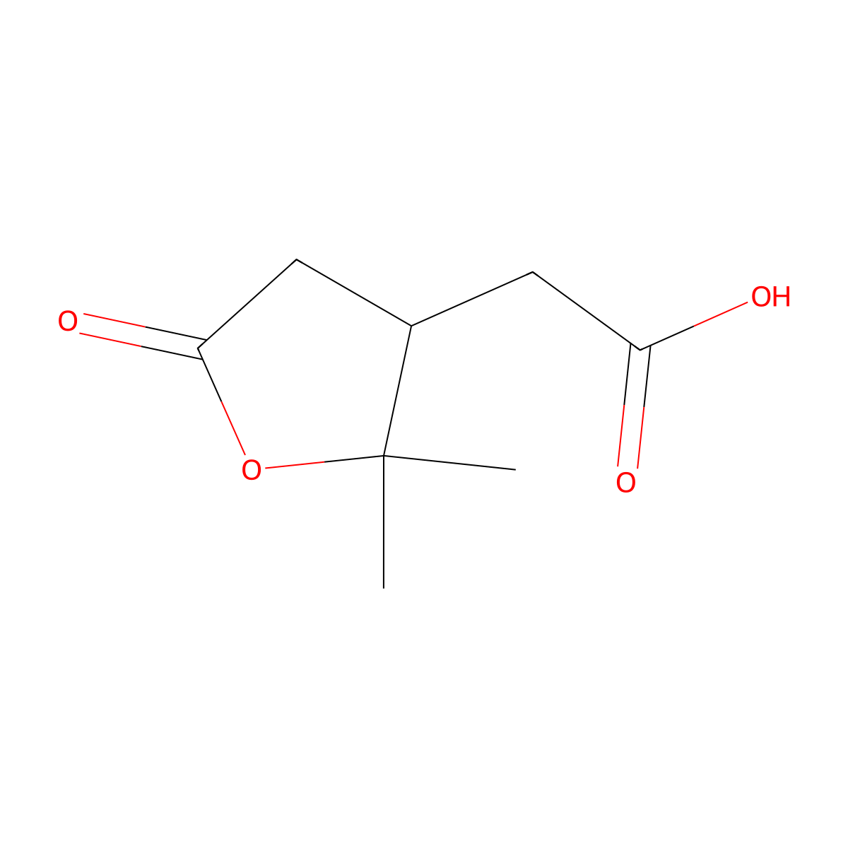 Terpenylic acid molecular structure, CAS 26754-48-3