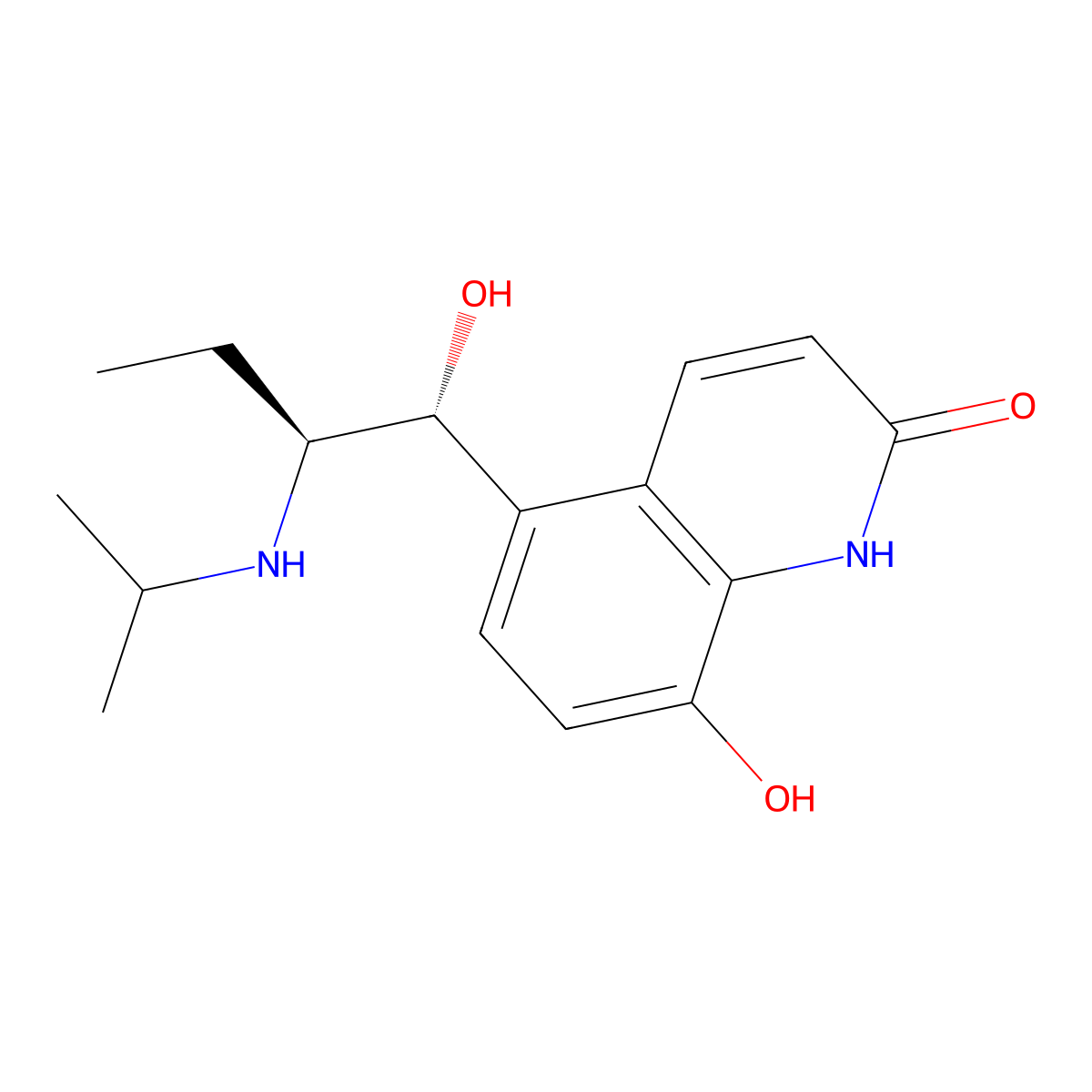 Procaterol free base molecular structure, CAS 2675401-90-6