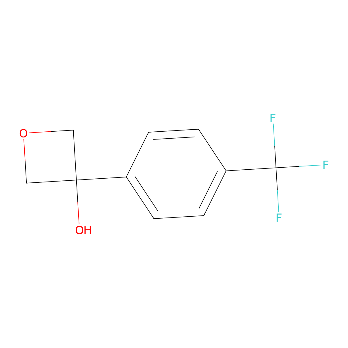 3-(4-(Trifluoromethyl)phenyl)oxetan-3-ol molecular structure, CAS 26755-29-3