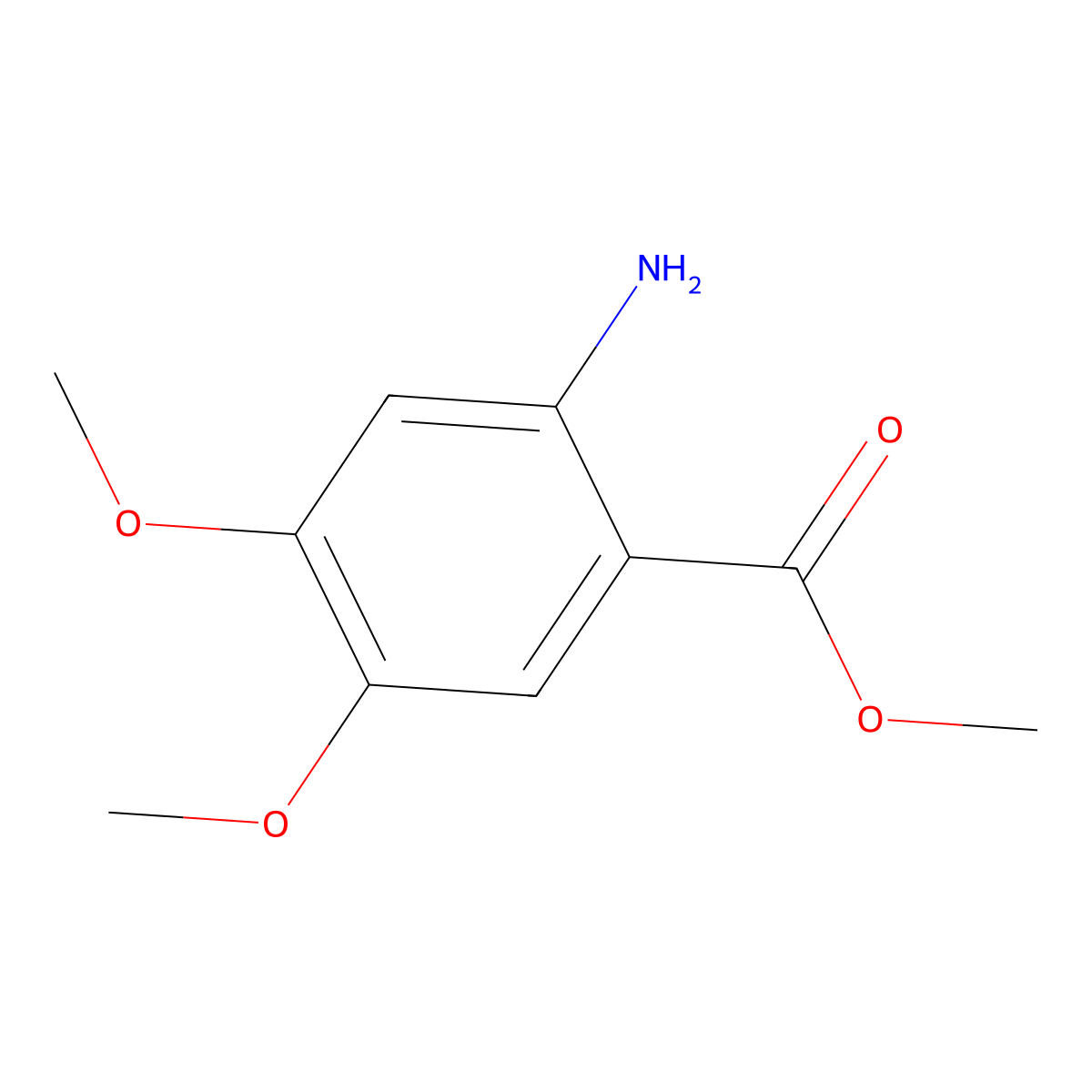 Methyl 4,5-dimethoxyanthranilate molecular structure, CAS 26759-46-6