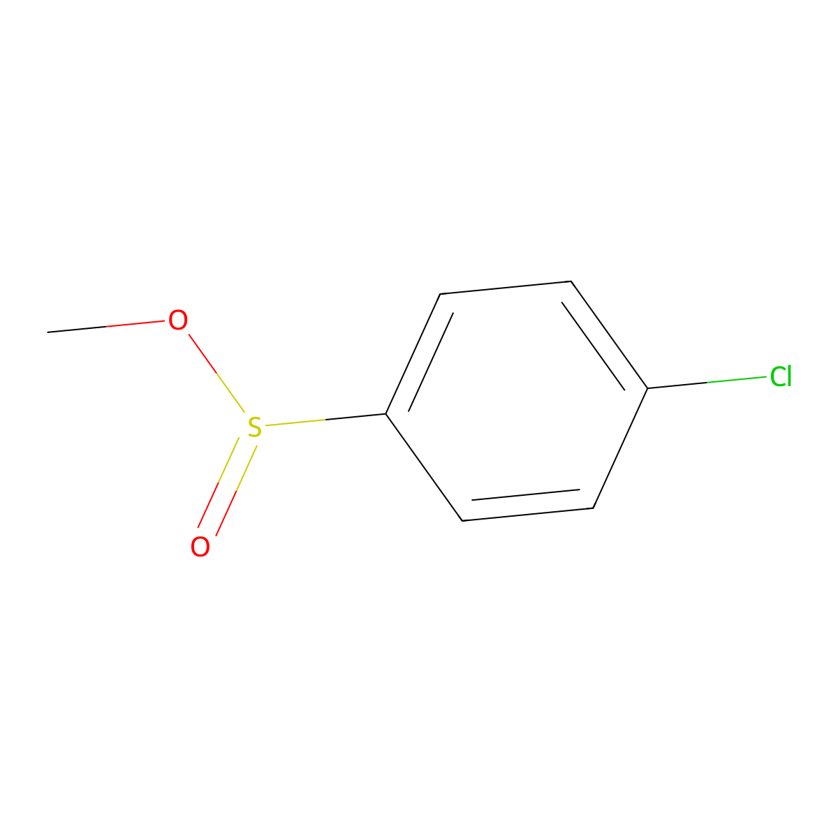 Methyl 4-chlorobenzenesulfinate molecular structure, CAS 26760-21-4