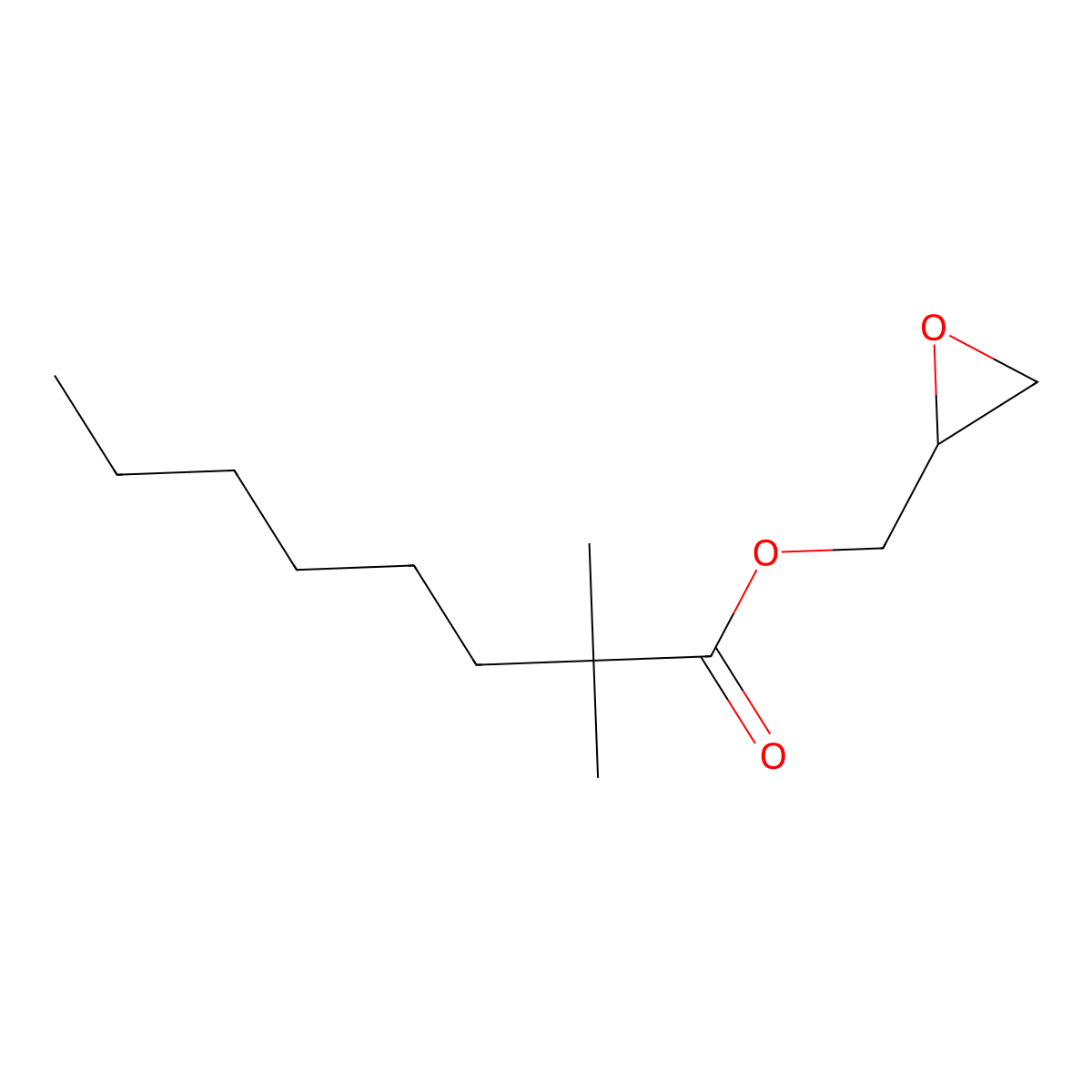 Glycidyl neodecanoate molecular structure, CAS 26761-45-5