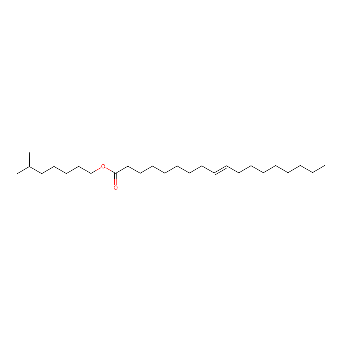 9-Octadecenoic acid (9Z)-, isooctyl ester molecular structure, CAS 26761-50-2