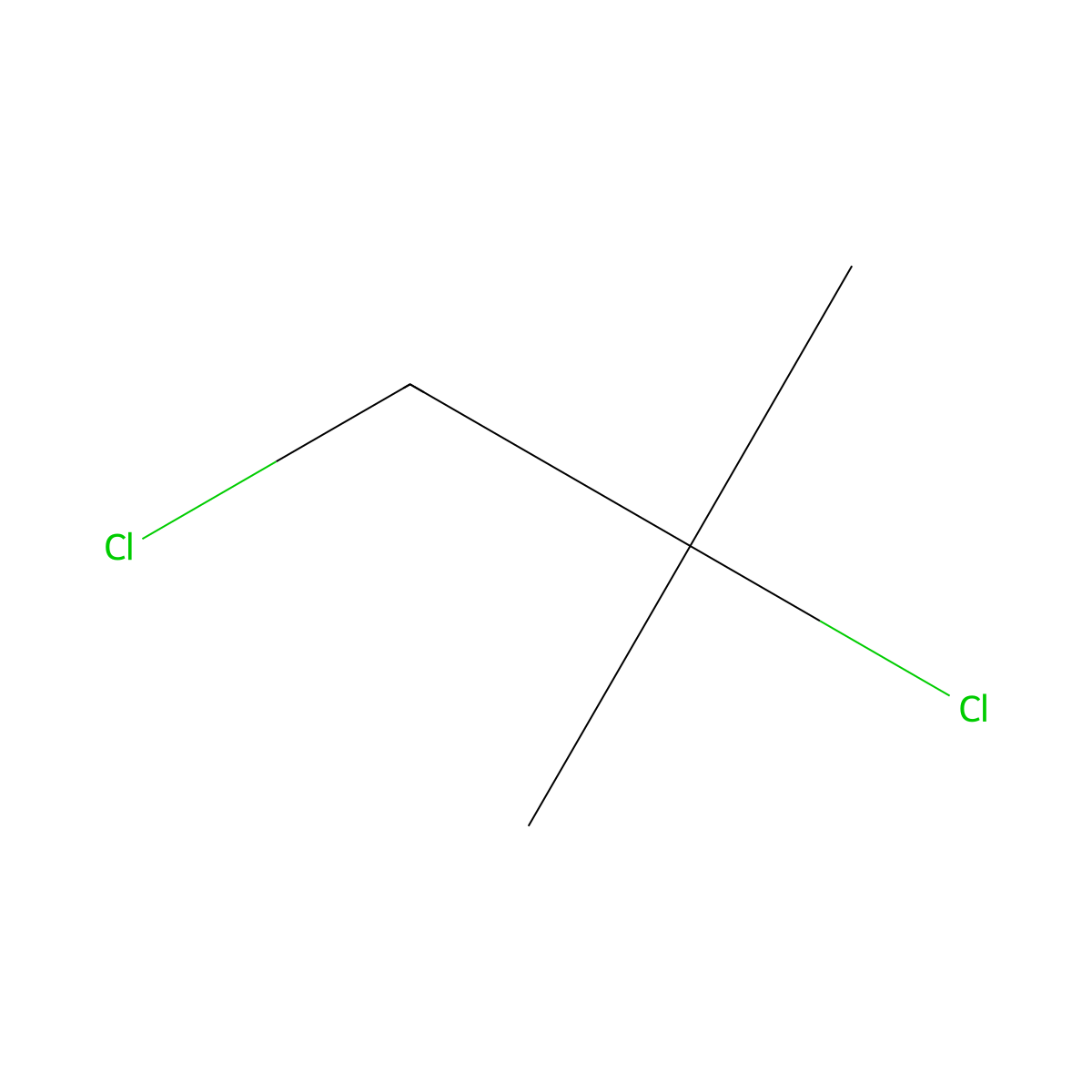 1,2-Dichloro-2-methylpropane molecular structure, CAS 26761-81-9